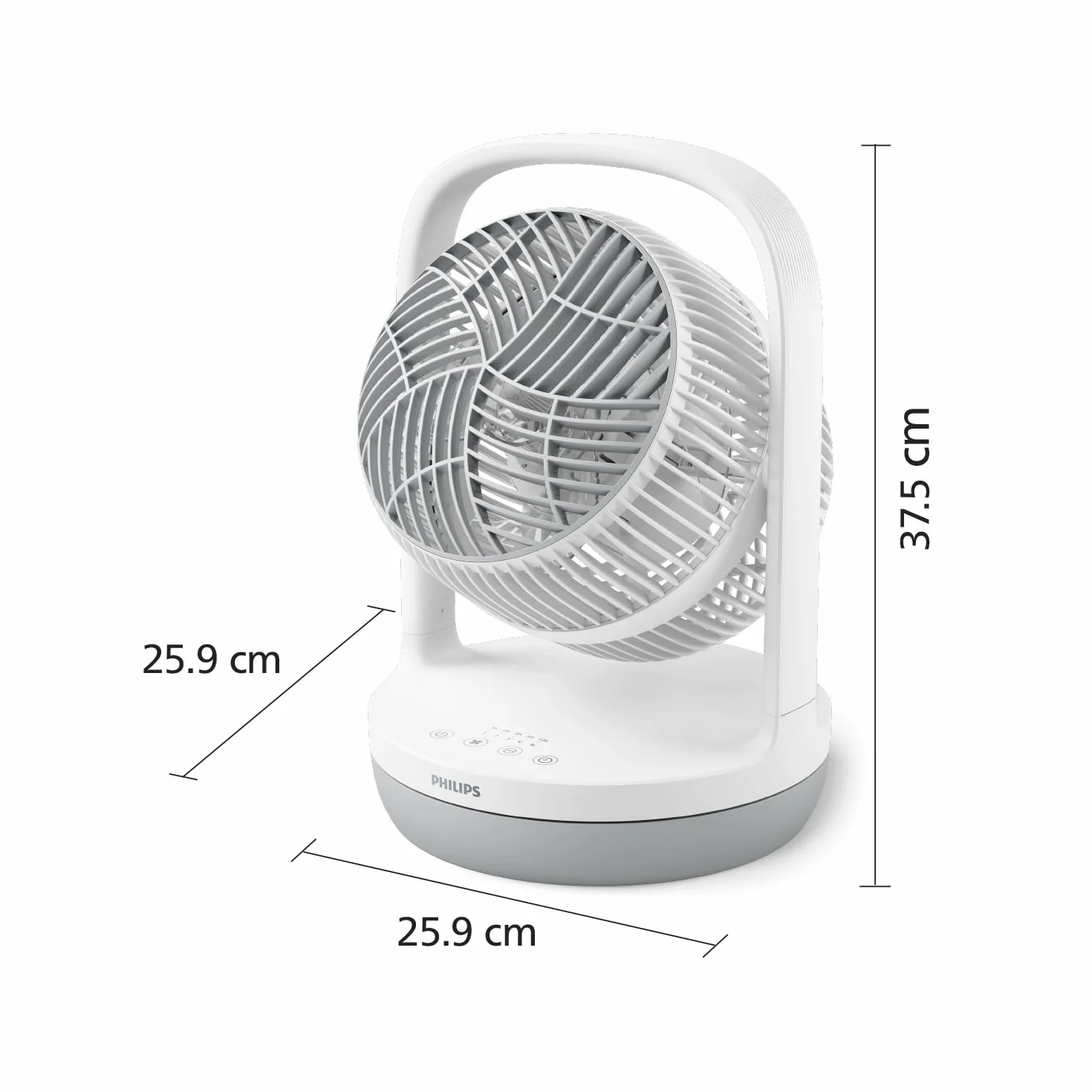 Philips Serie 2000 Ventilatore da Tavolo 23 dB Circolatore d'Aria Timer 12 Ore CX2050 Bianco Ricondizionato