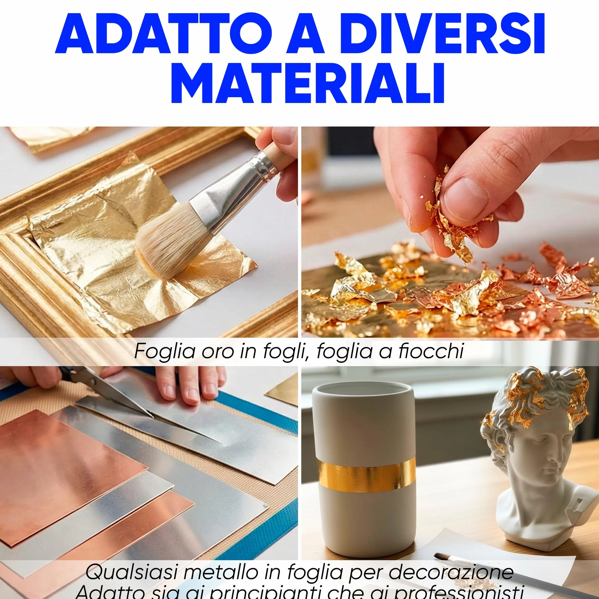 Missione per Foglia Oro 50 ml – Colla per Foglia Oro a Base Acqua per Metallo in Foglio e Scaglie Metalliche | Missione per Doratura Decorazioni e Progetti DIY | Trasparente Dopo l'Asciugatura
