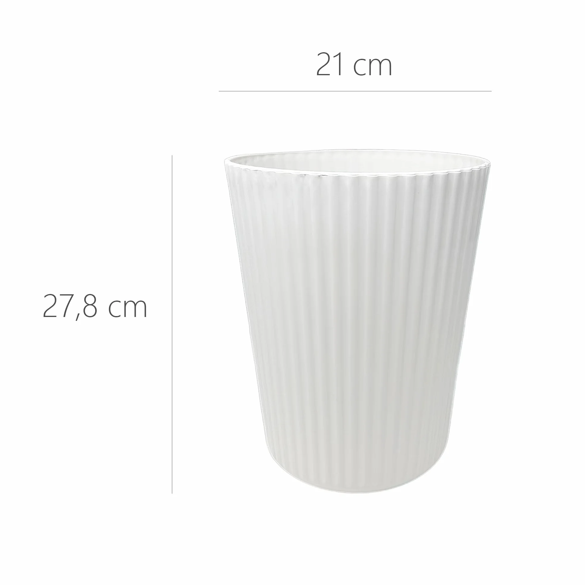Cestino della carta ANX Cestino della spazzatura Cestino dei rifiuti Cestino della carta in plastica stabile ideale per cameretta dei bambini ufficio cucina altezza 27,8 cm 9L (Bianco)