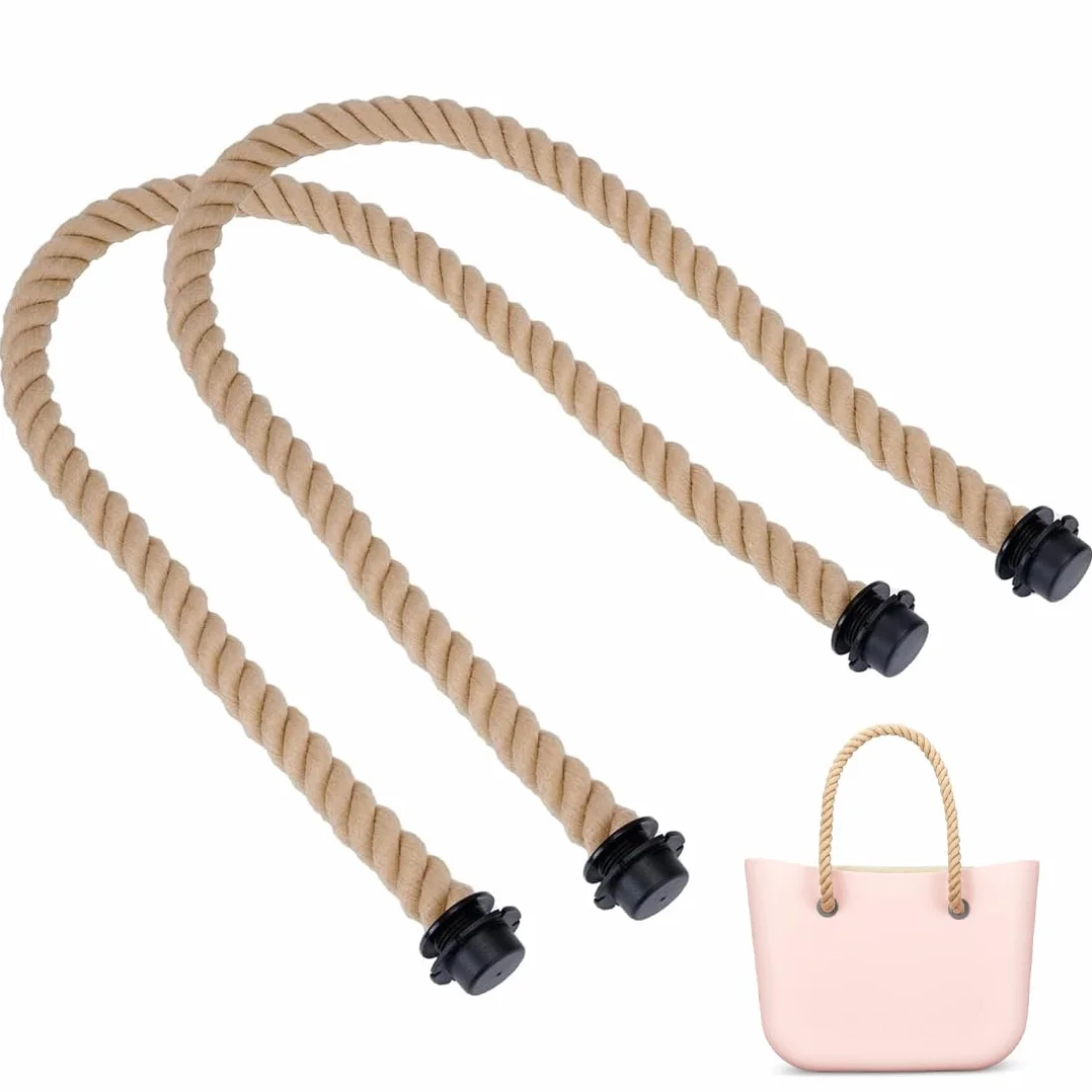 GXGM 2 maniglie di ricambio per borsa da spiaggia, manici lunghi classici, maniglia di ricambio, manico in corda, maniglie per borsa o bag, accessori da donna