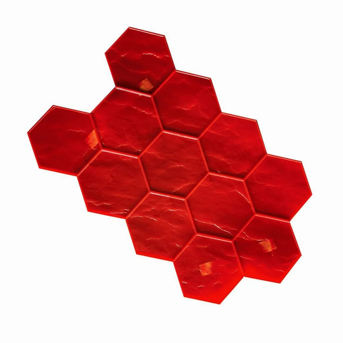 Grande Tappetino per Timbri in Cemento Senza Giunzioni, Stampo per Timbri in Cemento Esagonale Liscio, Tampone per Timbri con Texture in Poliuretano E Cemento