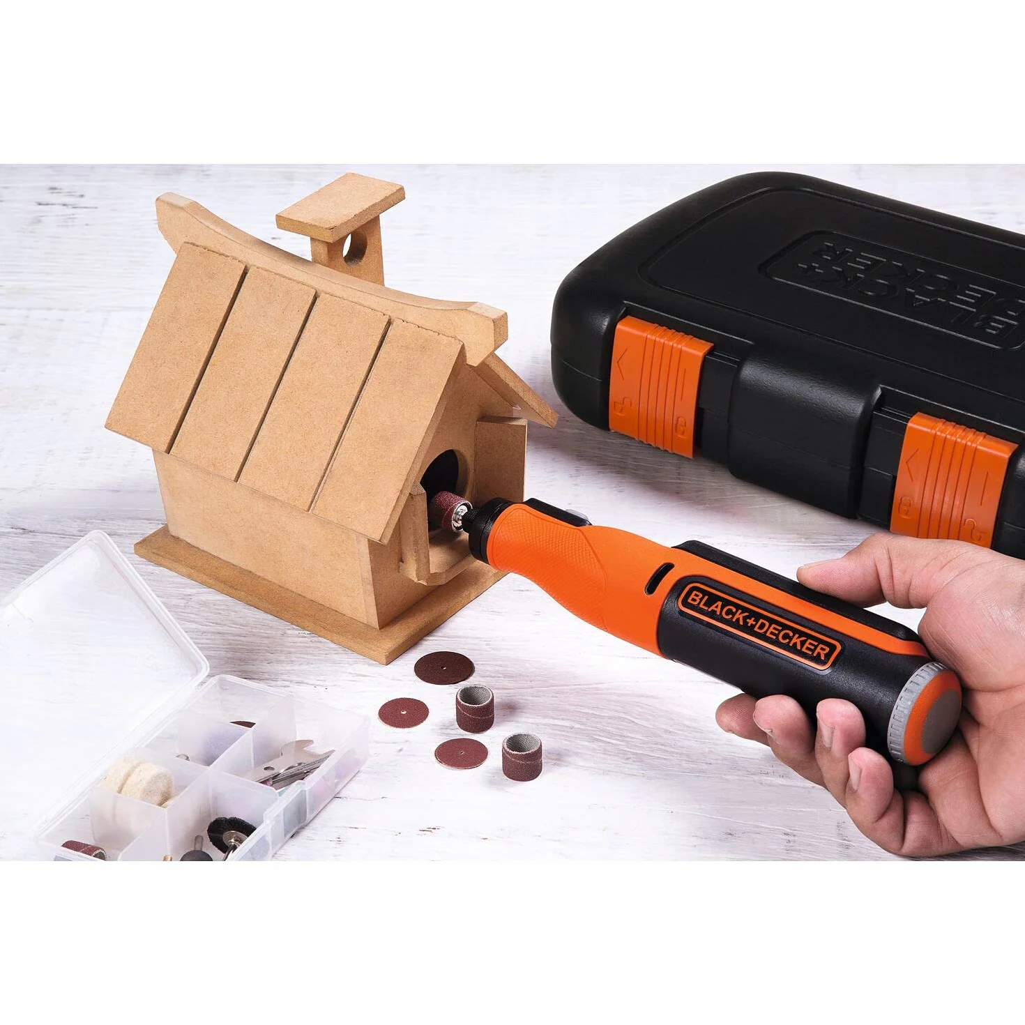 BLACK+DECKER BCRT8IK-XJ Multifunzione Rotativo 7,2V 52 Accessori Valigetta