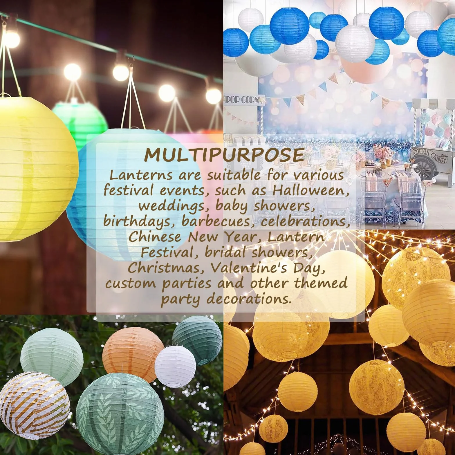 FANSU 9 Pezzi Lanterne di Carta, Lanterne di Carta da Appendere, Rotonde Lanterne Cinesi Pieghevoli, per Decorazioni Domestiche, Compleanno Feste e Matrimoni (25cm,Giallo)