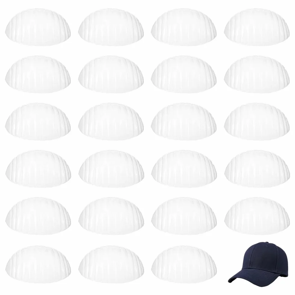 FINGERINSPIRE 24 Supporti in Plastica per Cappelli da Baseball, 110 x 170 x 62 mm, Protezione e Organizzazione con Supporto Interno