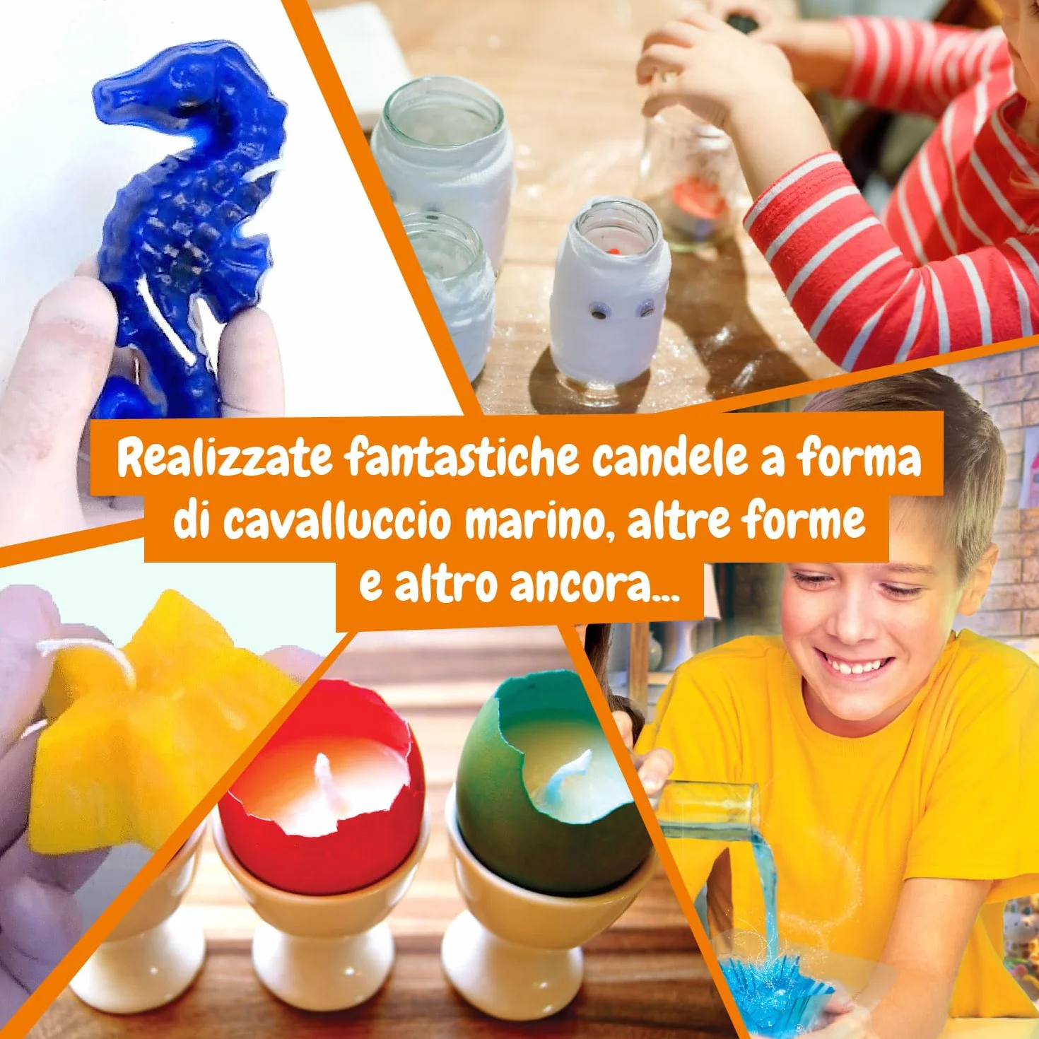 Science4you Laboratorio delle Candele per Bambini 6+ Anni - Kit Fai Da Te Candele Profumate e Colorate, Set con 12 Esperimenti Scientifici, Regalo Lavoretti Creativi per Bambini 6 7 8 9 10+ Anni