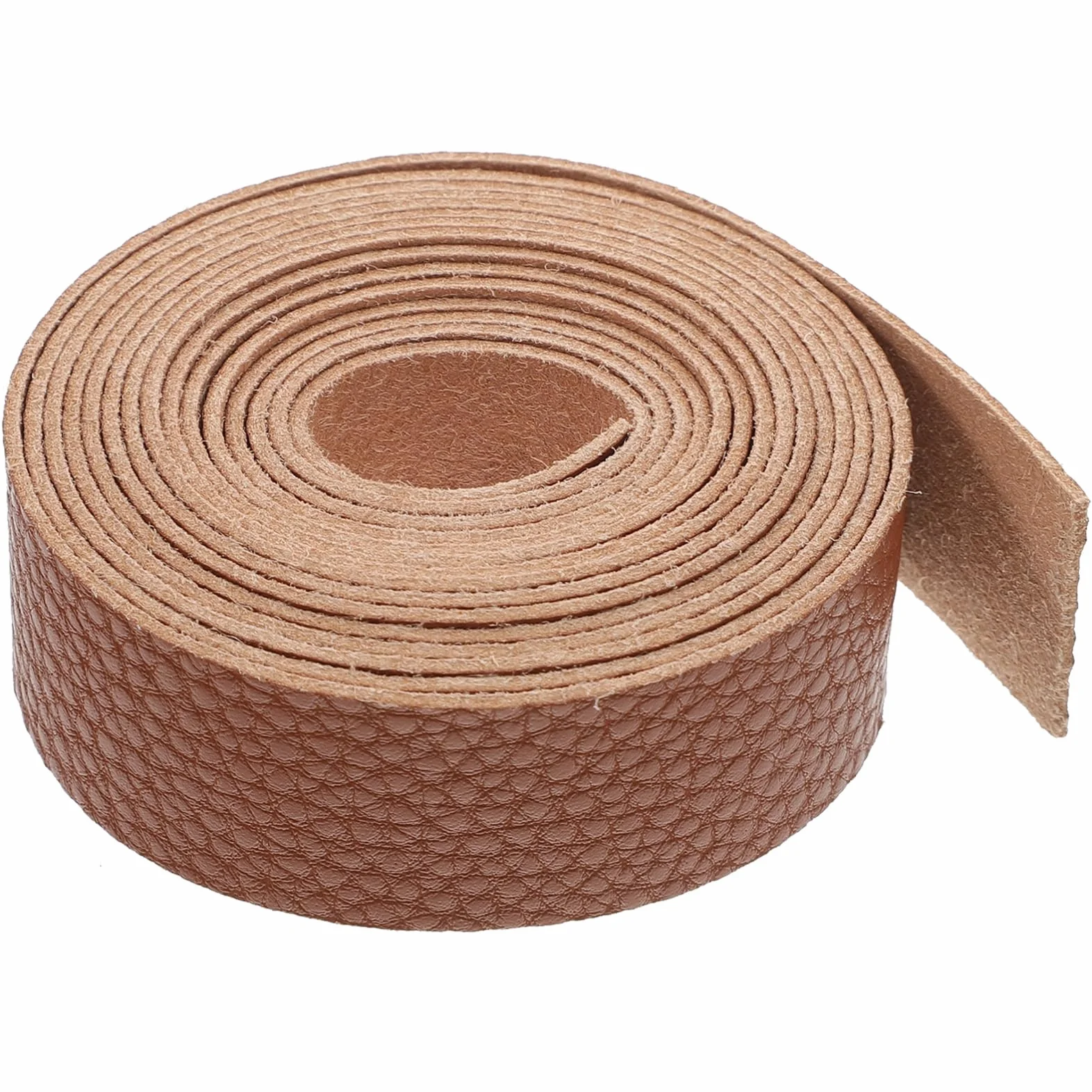 Striscia di Pelle Pu Marrone per Bricolage Trama Litchi, Materiale Sicuro e Tagliabile Liberamente, per Tracolle di Borse e Progetti Artigianali