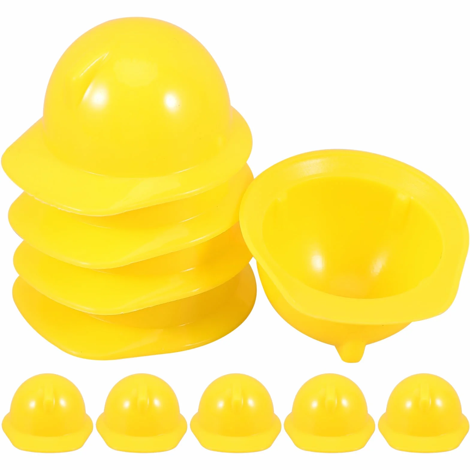 BESTonZON 10 Mini Cappello da Costruzione per Lecca-Lecca-Lecca-Caramelle per Uccelli, Piccolo Casco Protettivo Animali Domestici, Mini Casco Bambole, Accessori Bambole, Torte, Pulcini,