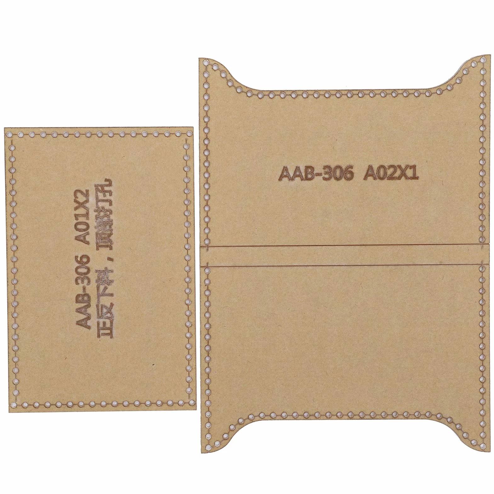 modello di sacchetto di carta stampo portafogli in acrilico trasparente per strumenti di fabbricazione artigianale in pelle fai da te2 pezzi modello trasparente Handcraft Tools