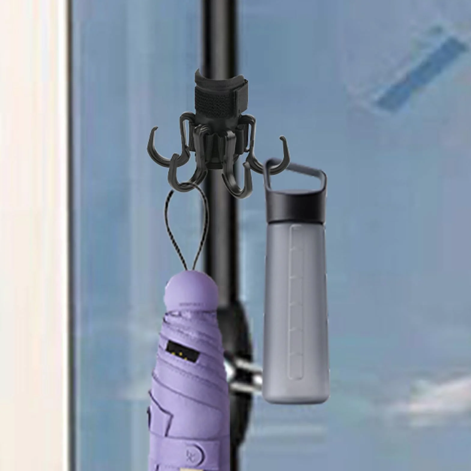 Gancio per ombrellone da spiaggia, 6 denti, in plastica, per appendere asciugamani, cappelli, vestiti, fotocamera, occhiali da sole, borse, adatto per spiaggia, gite in campeggio