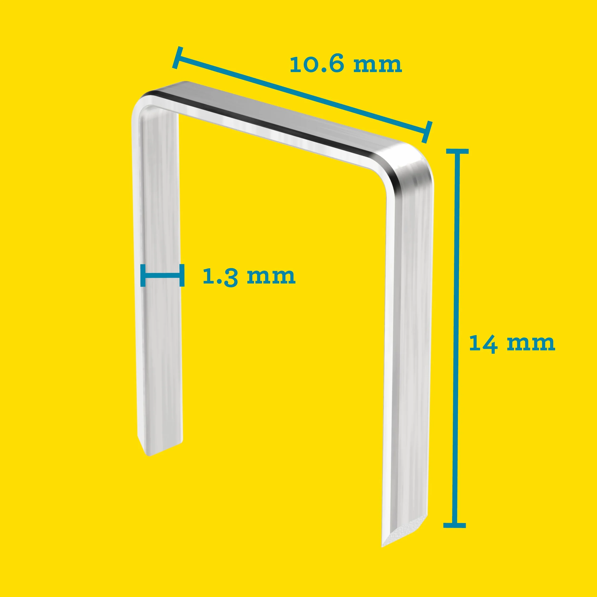 Rapid Confezione da 648 Graffe N.140/14 per Plastica Sottile, Cartone e Tappeti in Acciaio Zincato, Struttura a Filo Piatto, Lunghezza Gamba 14 mm