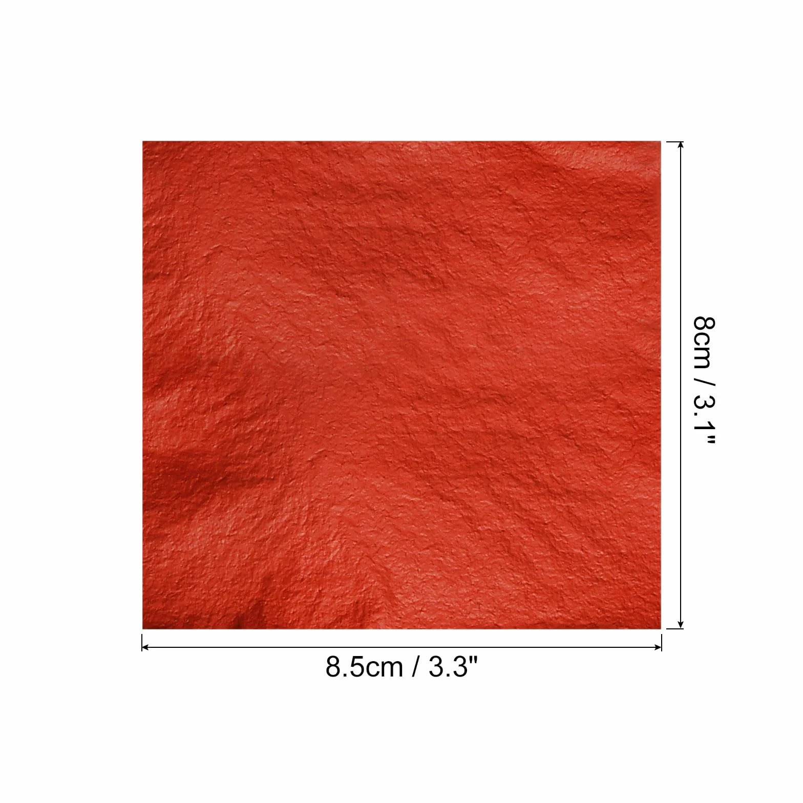 QUARKZMAN Foglia Rossa in Fogli di Alluminio, 8,5 cm x 8 cm, Confezione da 200