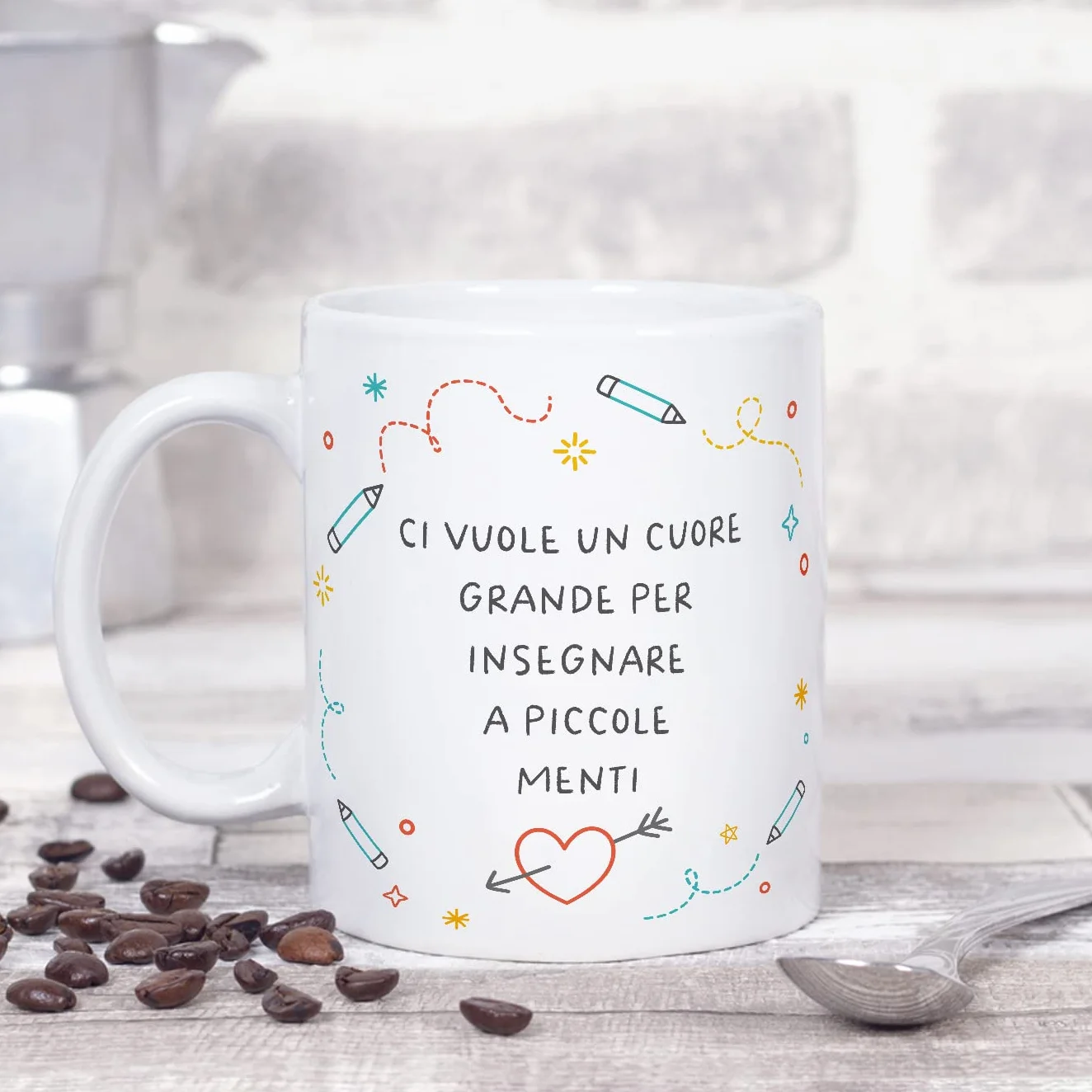 Tazza in ceramica per INSEGNANTE 11 oz 350 ml idea regalo compleanno natale laurea