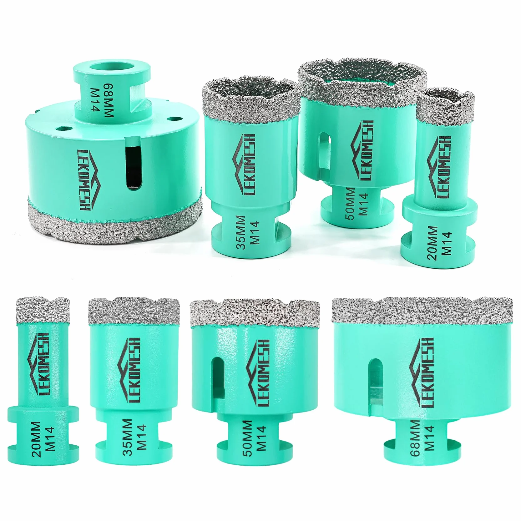 M14 Trapano per Piastrelle Corona Diamantata - 20/35/50/68mm Trapano Diamantato Corona Foro Perforante Per Porcellana, Ceramica, Piastrelle, Marmo, Granito, Pietra