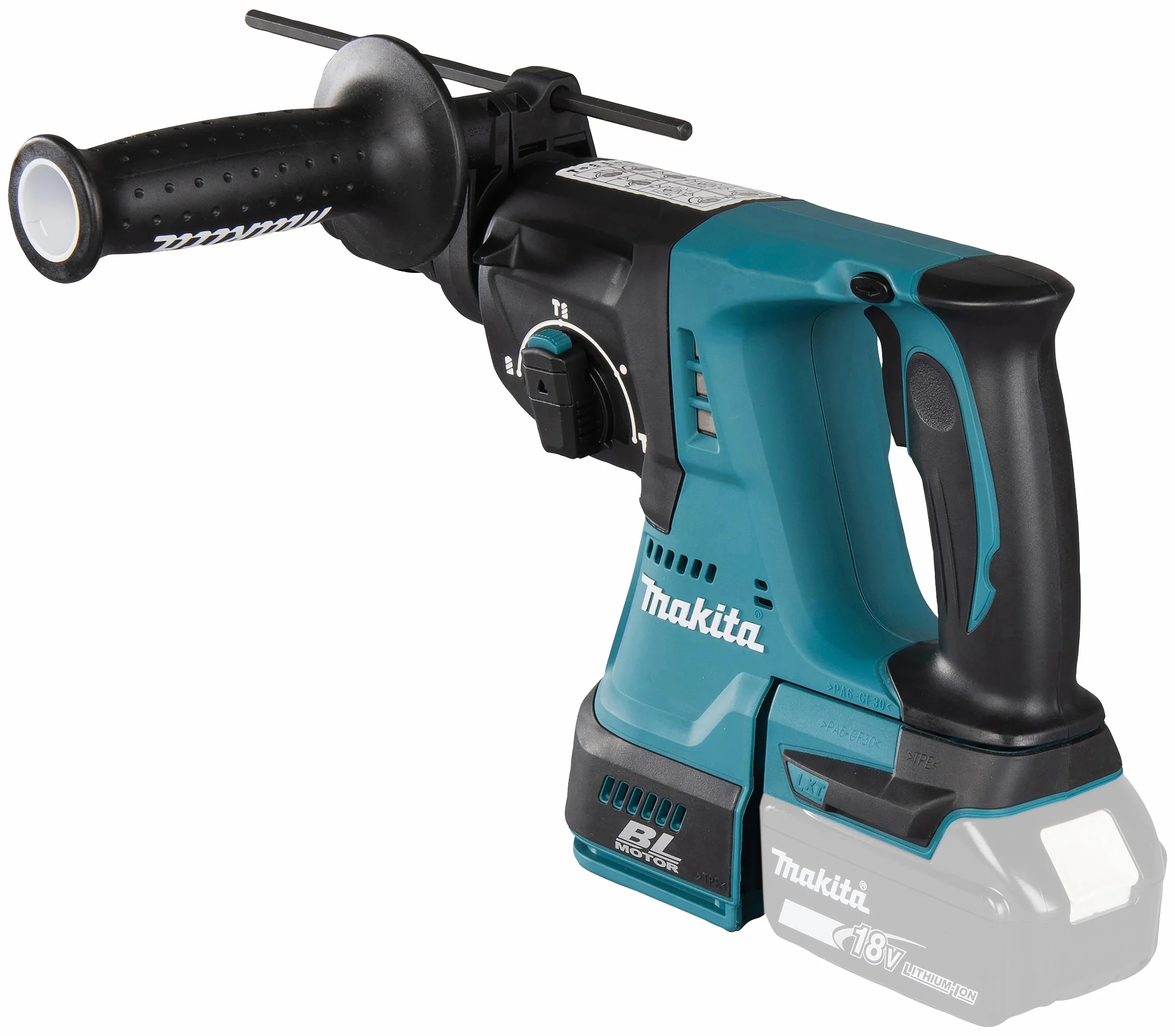 Makita DHR243Z DHR243Z-Martillo ligero 18V SDS-Plus Litio-Ion 24 mm BL (portabrocas) Solo Maquina sin cargador Ni bateria, 1 V, Nero, Large