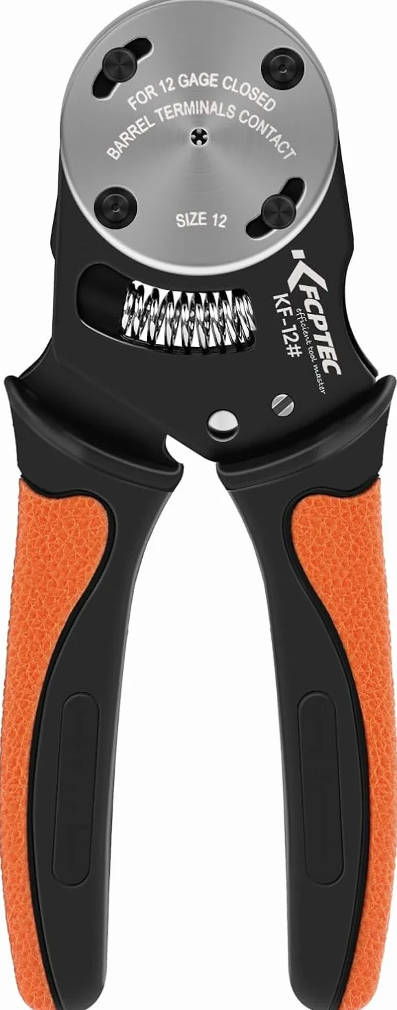 KF CPTEC Deutsch Crimper, Utensile di rientro a 4 vie, crimpatrice a cilindro chiuso a 8 impressioni per connettori Deutsch serie DT e contatti Deutsch, calibro 12