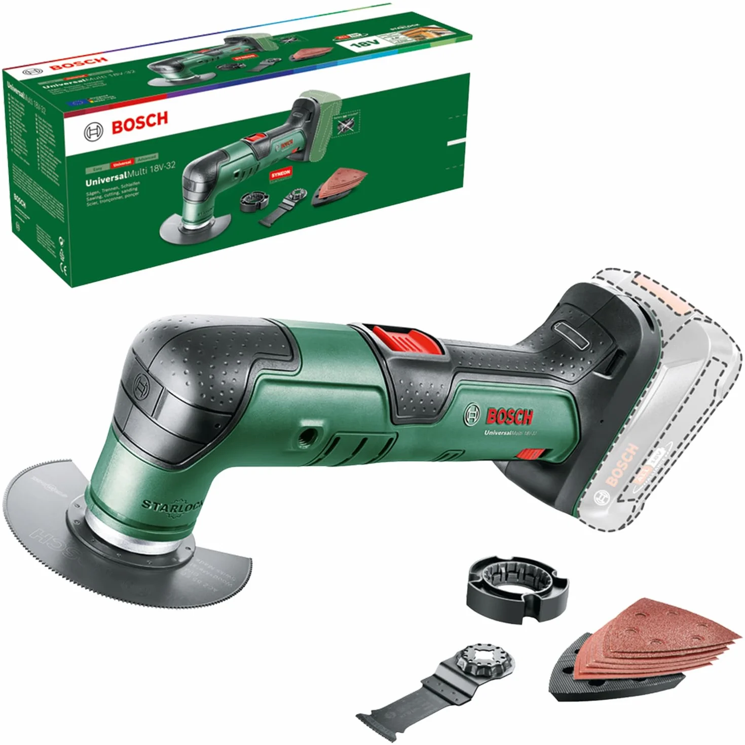 Bosch UniversalMulti 18V-32 utensile multifunzione a batteria 18V
