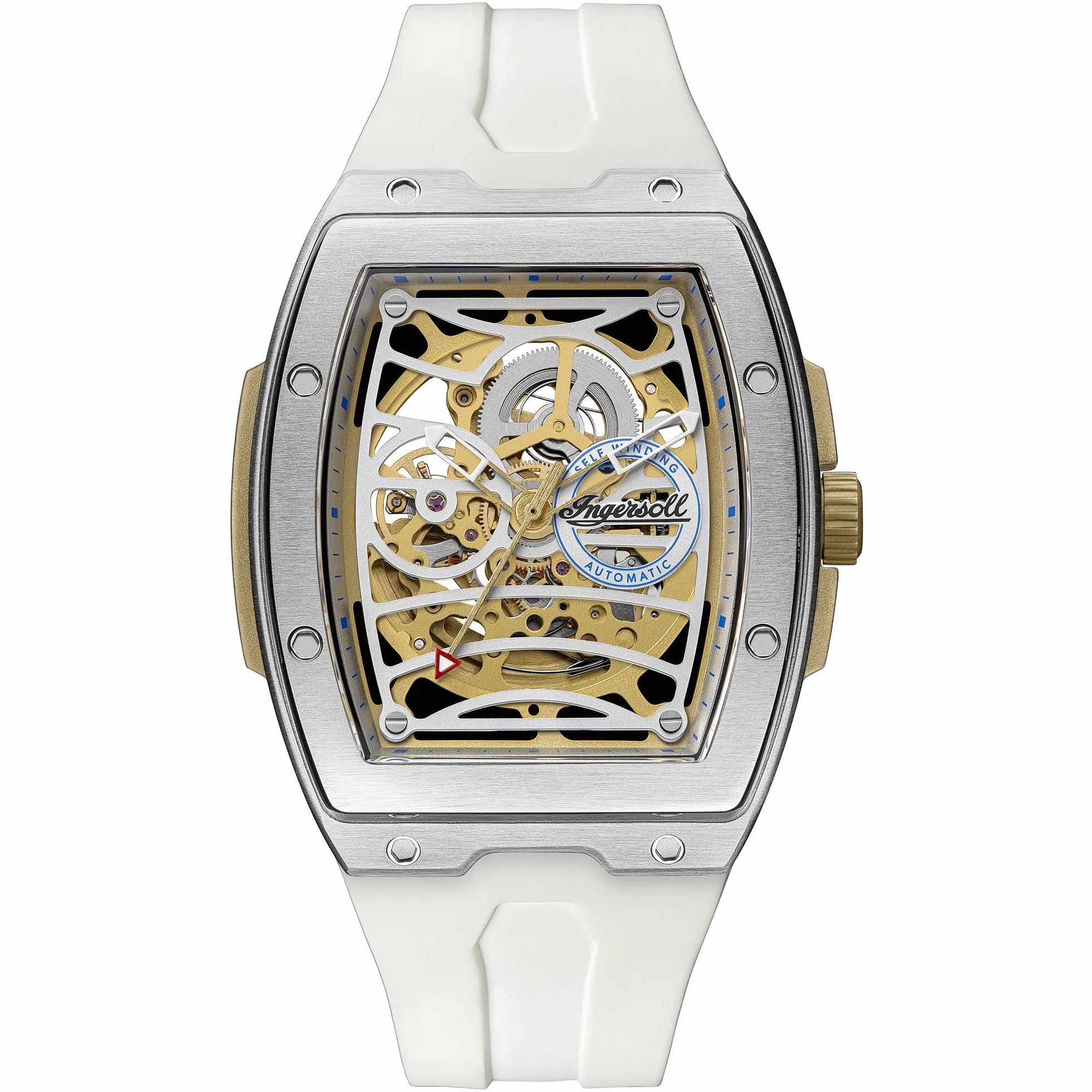 Ingersoll The Challenger orologio automatico uomo 42 mm quadrante blu cinturino poliuretano blu