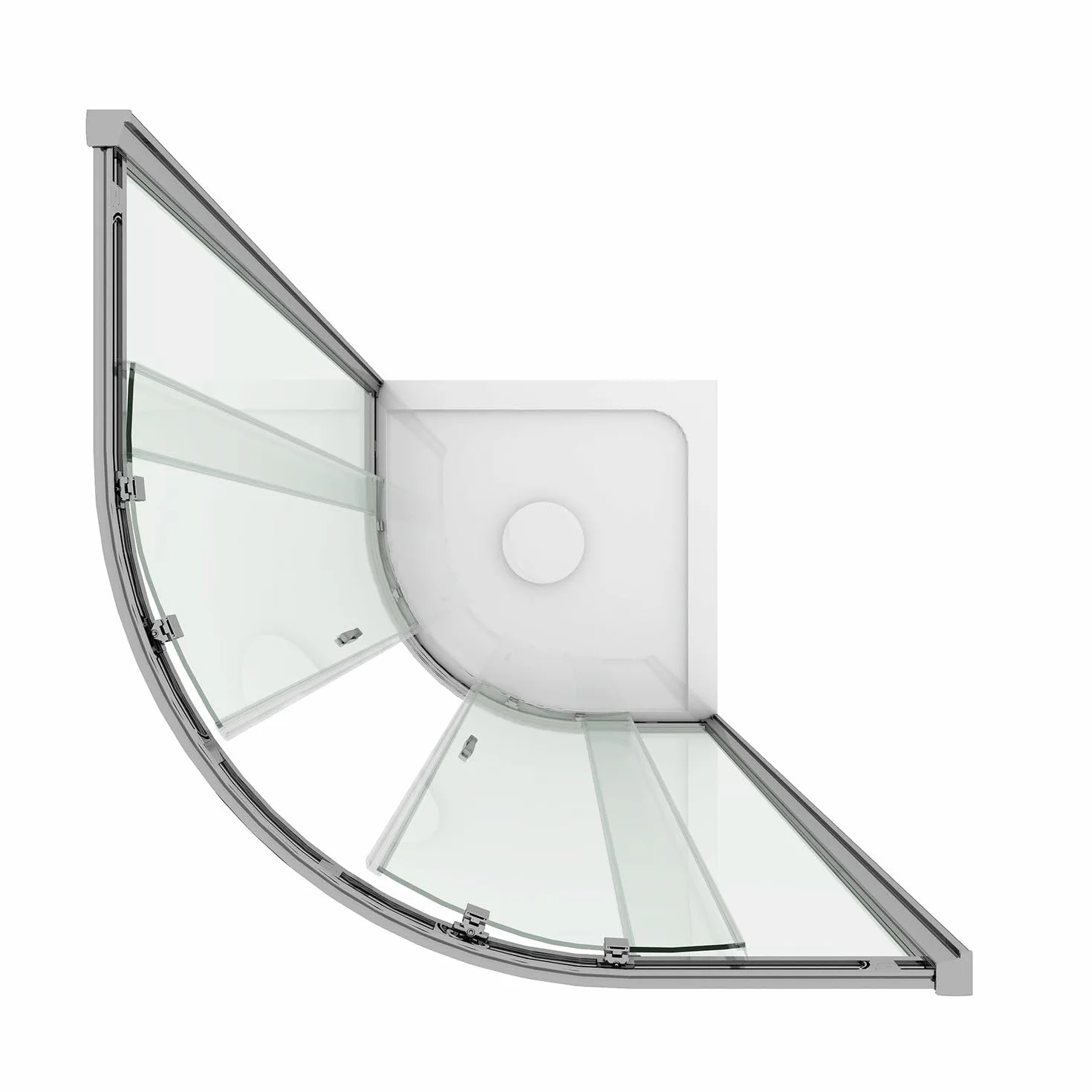 Box doccia semicircolare 80x80 CM H185 trasparente mod. Junior