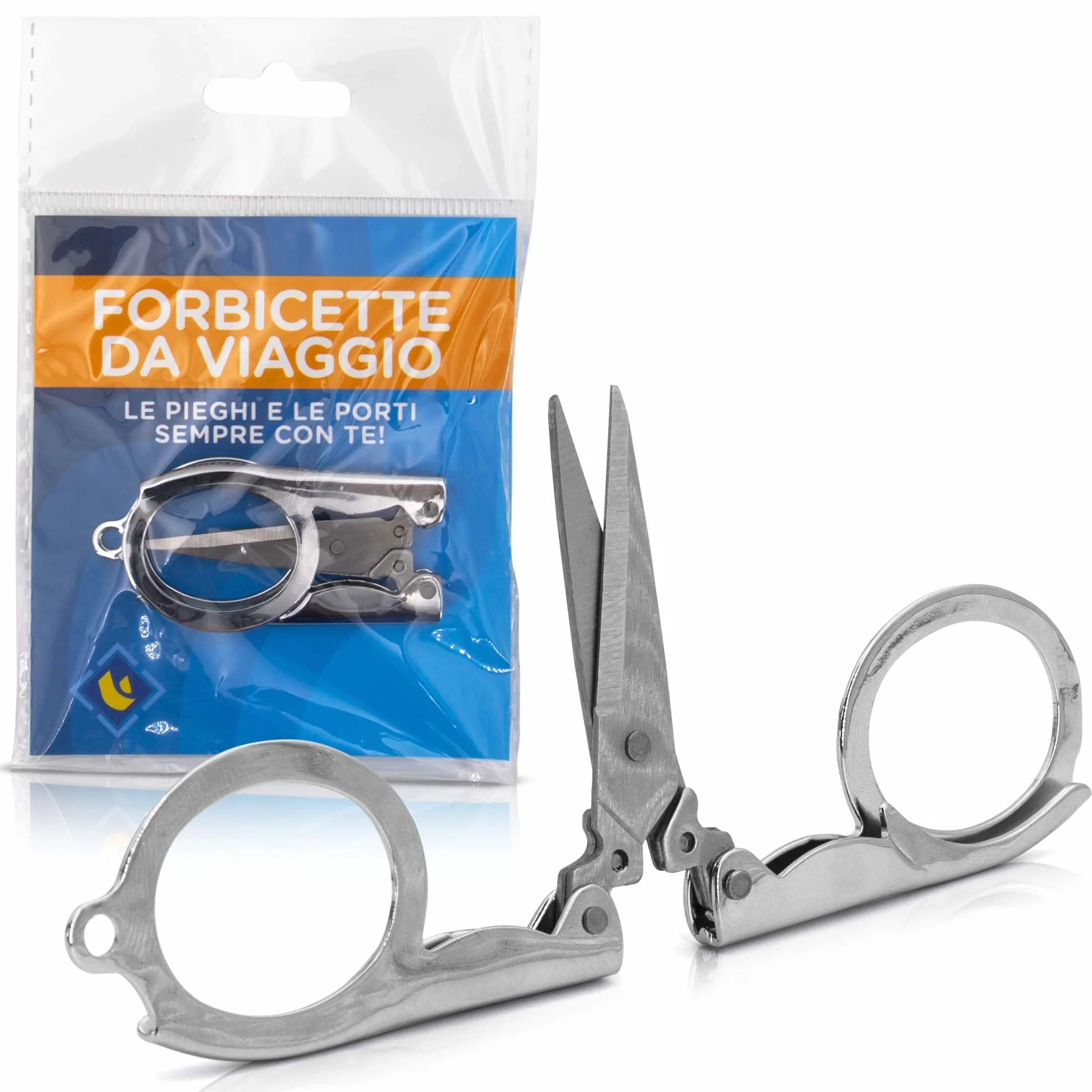 USIT, Forbicette Pieghevoli da Viaggio, Molteplici Usi, Dimensioni Chiuse 5,5 cm, Dimensioni Aperte 11 cm