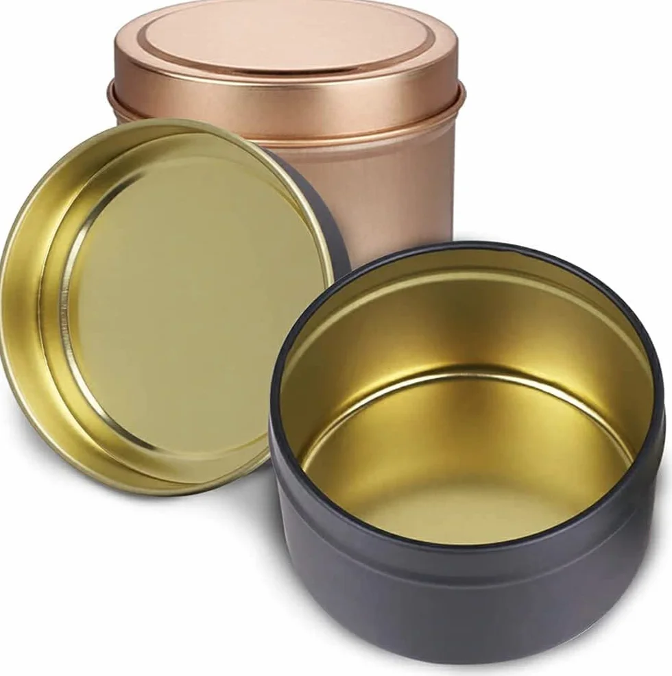 12 Pezzi Forniture per Kit per Candele fai-da-te da, Barattoli di Latta per Candele Barattoli vuoti per Candele Contenitori per Candele Vasetti per Caramelle, Feste, Spezie, Campeggio, Nero