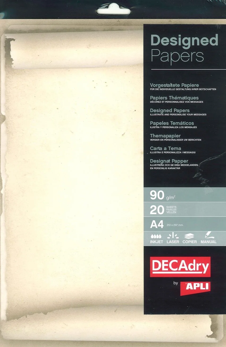 Carta pergamena da 90 a tema G-20 fogli formato A4 di carta, serie B