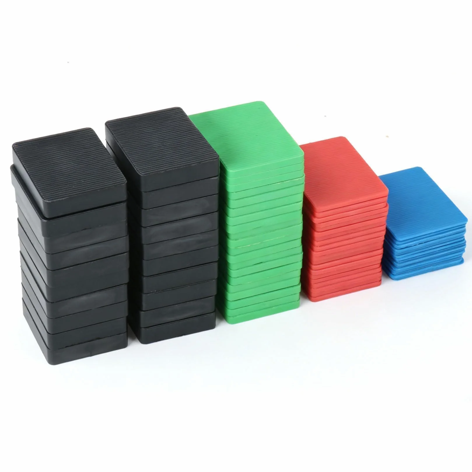 80 Pz Distanziatori in Plastica, Spessori in Plastica, Distanziatori Cunei per Piastrelle, Blocchi Distanziatori Piatti, Distanziatori per Piastrelle Vetri Finestre e Porta(4 Misure)