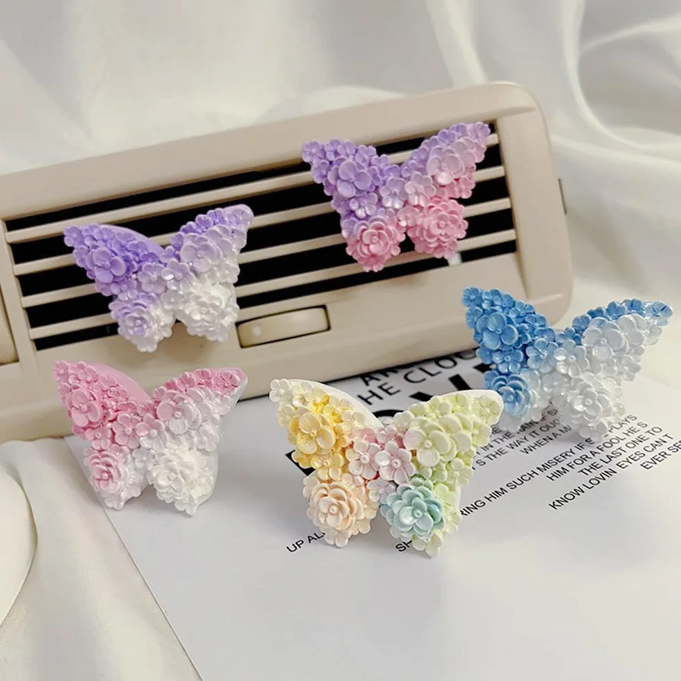 2 Pezzi Stampo in Silicone Farfalla 3D per Candele, Portacandele DIY in Gesso, per la Festa della Mamma, San Valentino, Decorazione da Tavolo