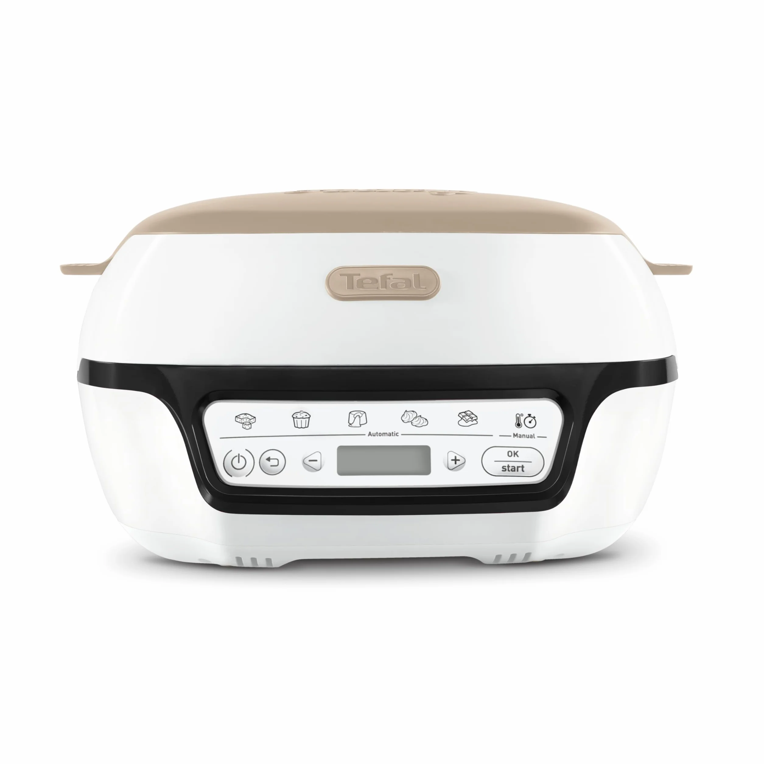Tefal Macchina per torta intelligente, 5 programmi automatici, regolazione ideale della temperatura e del tempo, stampo in alluminio antiaderente, 6 stampi per muffin Creabake, Cake Factory KD804910