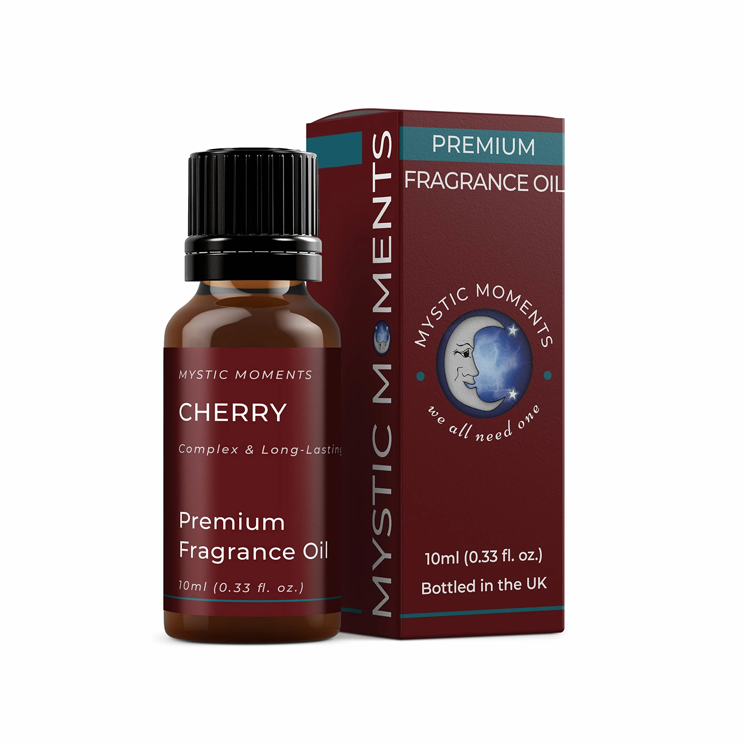 Mystic Moments | Olio di fragranze Ciliegia - 10 ml - Perfetto per saponi, Candele, Bombe da Bagno, bruciatori di Olio, diffusori e Articoli per la Cura della Pelle e dei Capelli