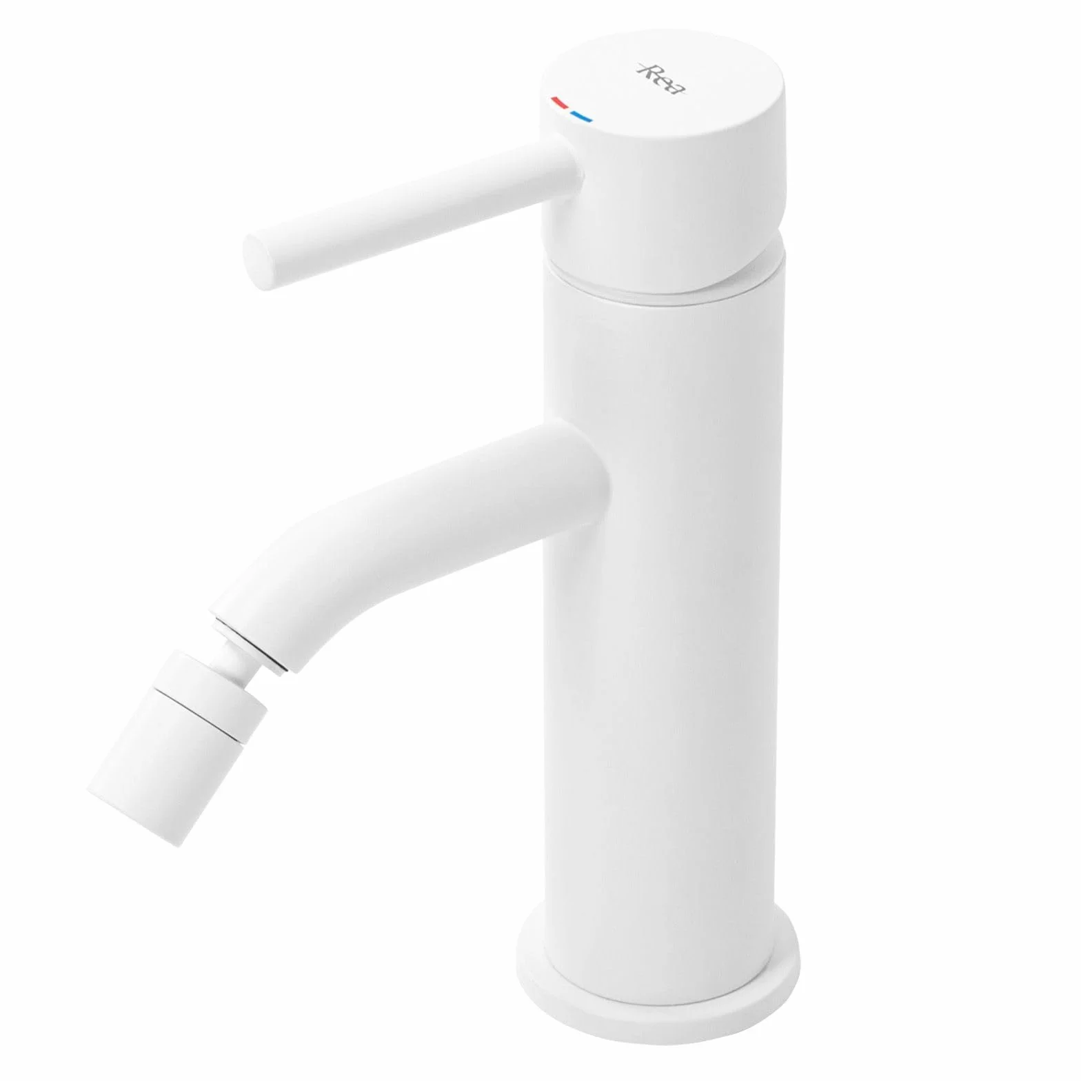 Rea - Rubinetto Da Bidet Lungo White Miscelatore Monocomando In Ottone Per Wc Bagno (Bianco) 14 X 5 X 17 cm