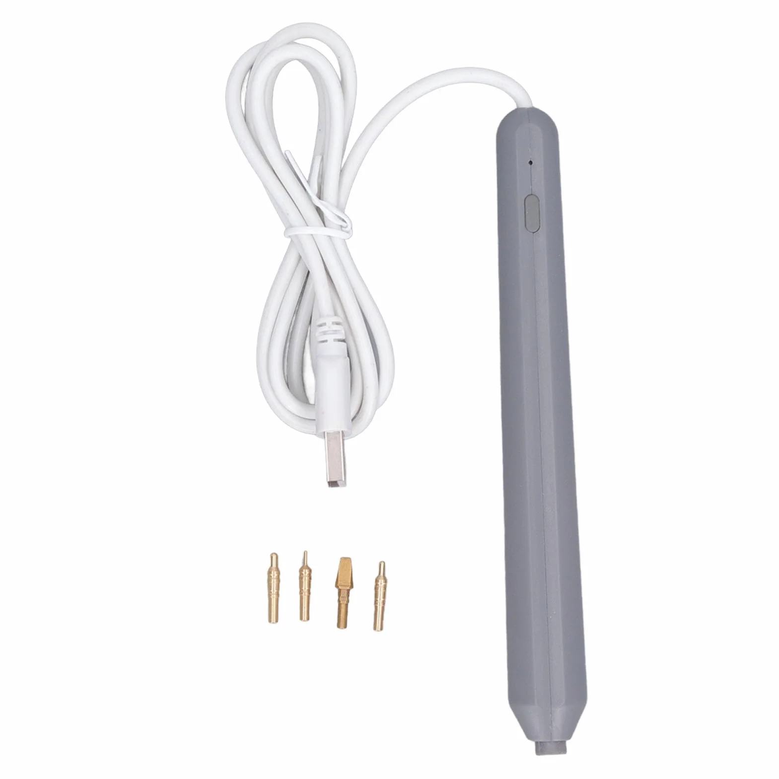 Penna di calore della stagnola, 4 dimensioni punte di metallo USB caldo riscaldato penna di stagnola per l'aggiunta di lucido scritto a mano, rotolo di stagnola attivata dal calore