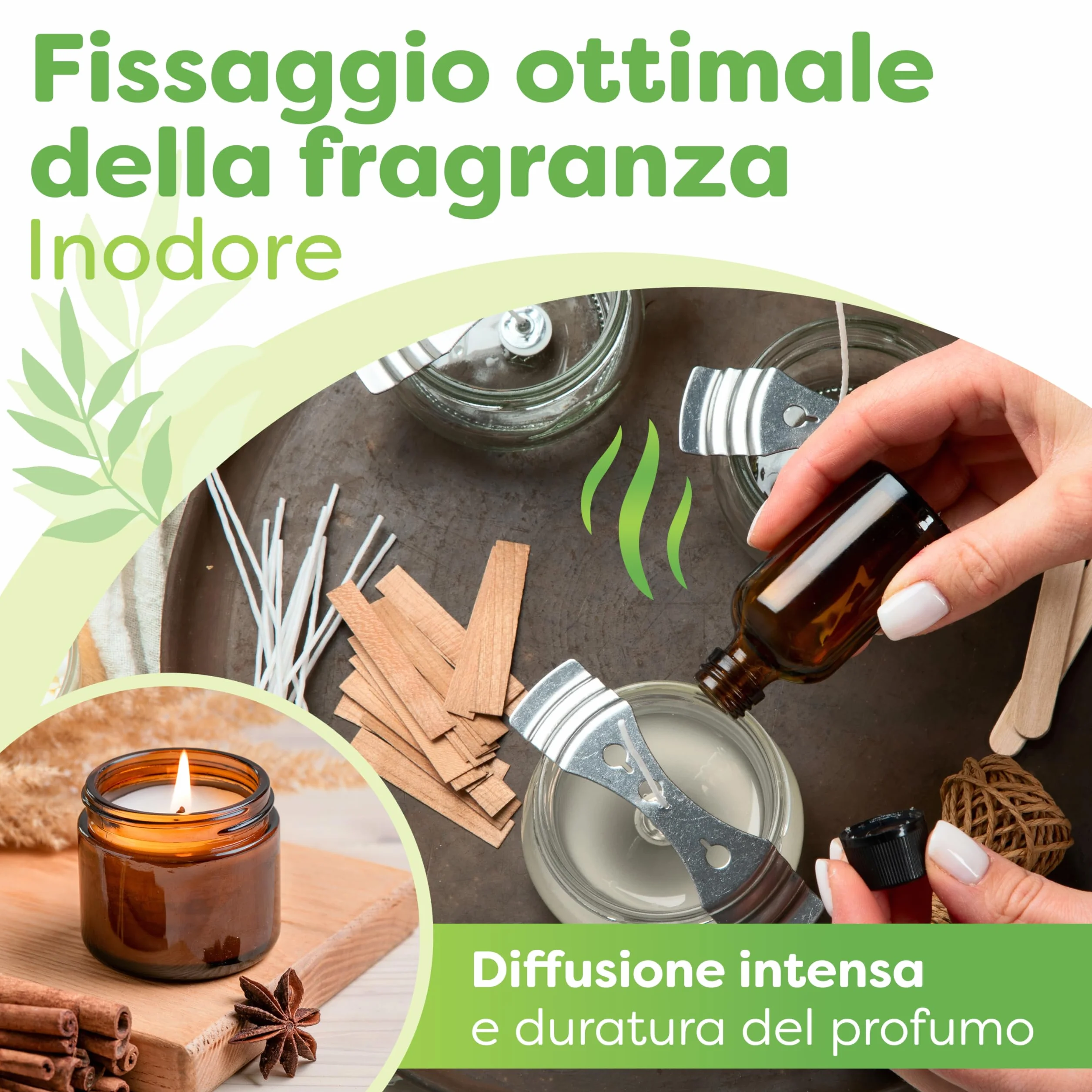 molinoRC 800g Cera di soia per Candele - Prima qualità - 100% Naturale, biodegradabile, Senza additivi - Combustione Pulita, Ideale per profumate - per stampi e Contenitore - Pratiche pastiglie