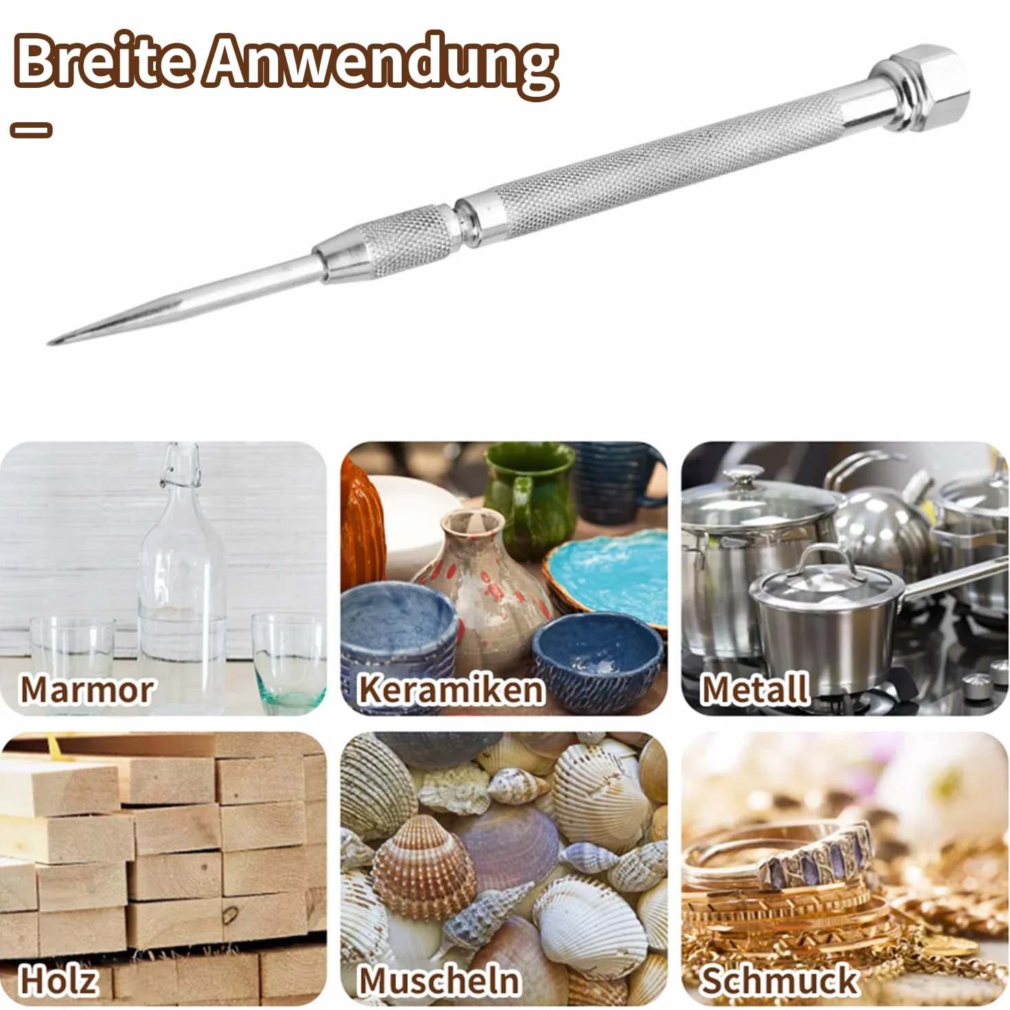 Pocket Scriber, G2 Punta in carburo cementato 55HRC Scriber Needle Scribing Pen per acciaio Ottone Plastica Vetro
