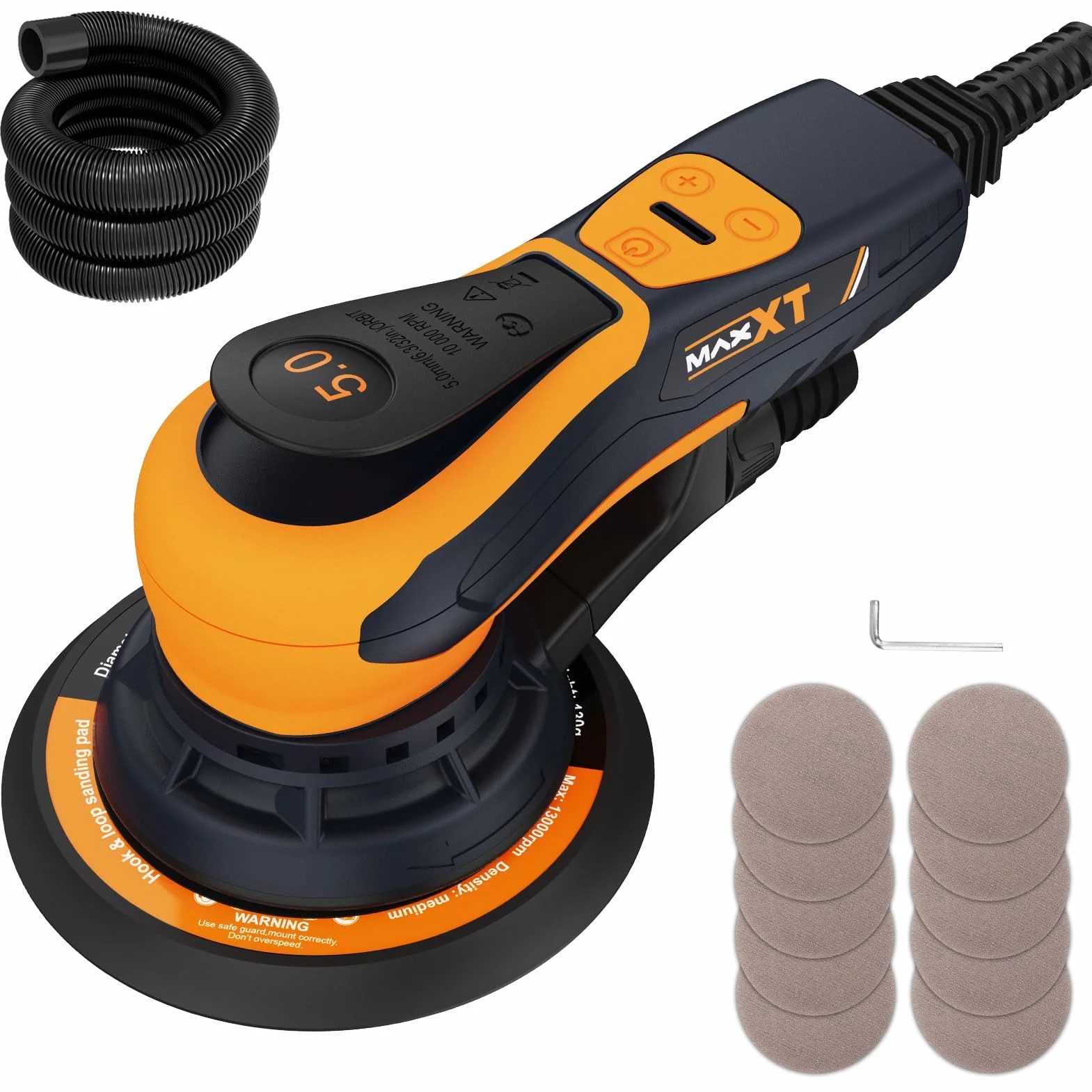 MAXXT Levigatrice rotorbitale senza spazzole 150 mm 350W 6 velocità regolabili