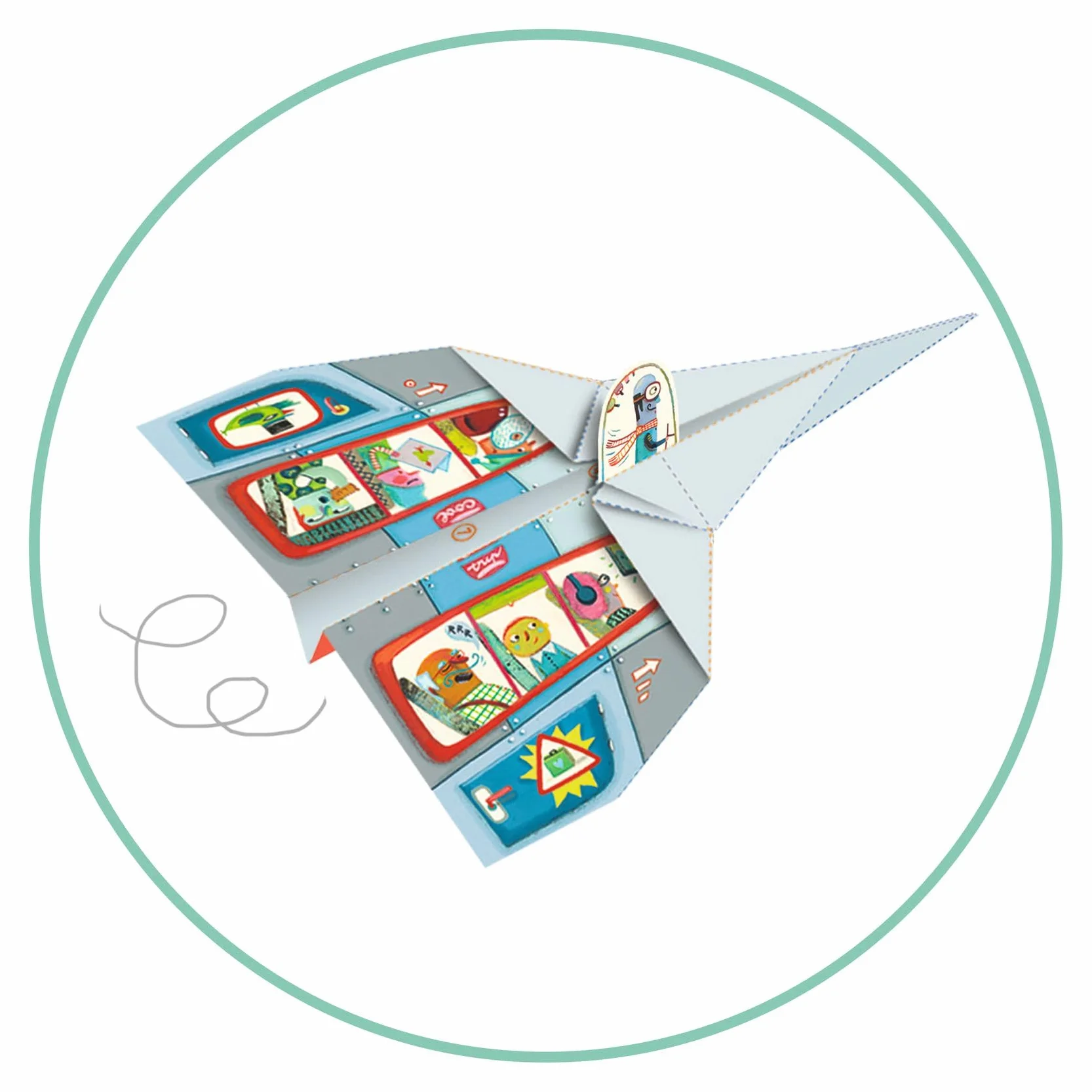 Djeco DJ08760 Planes Origami - Aeroplano in Carta, Multicolore