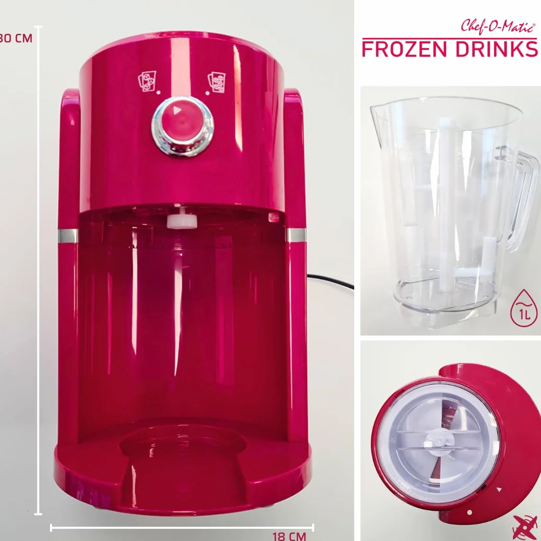 Macchina per ghiaccio elettrica tritaghiaccio 1,1 L acciaio inox per granite cocktail