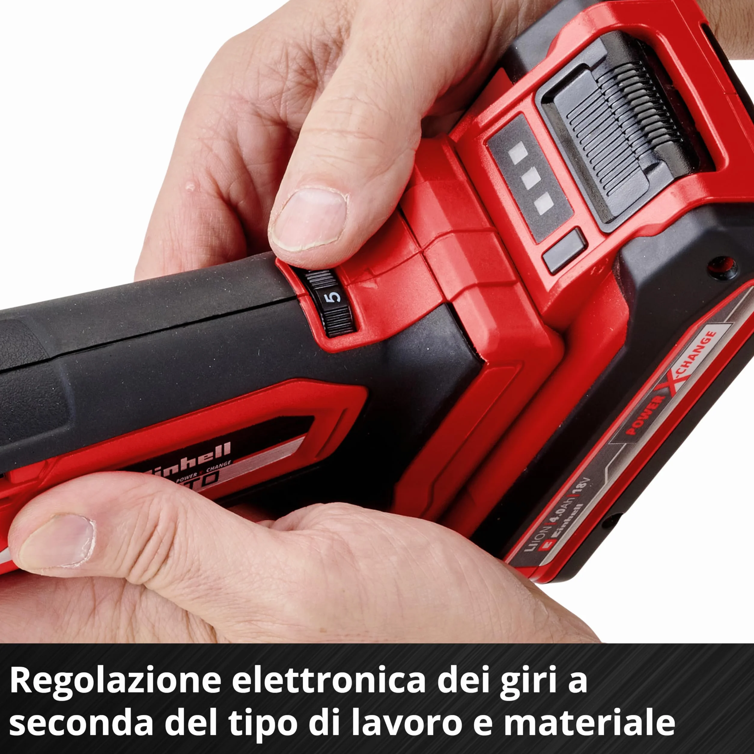 Einhell Utensile Multifunzionale a Batteria Varrito Nero Rosso