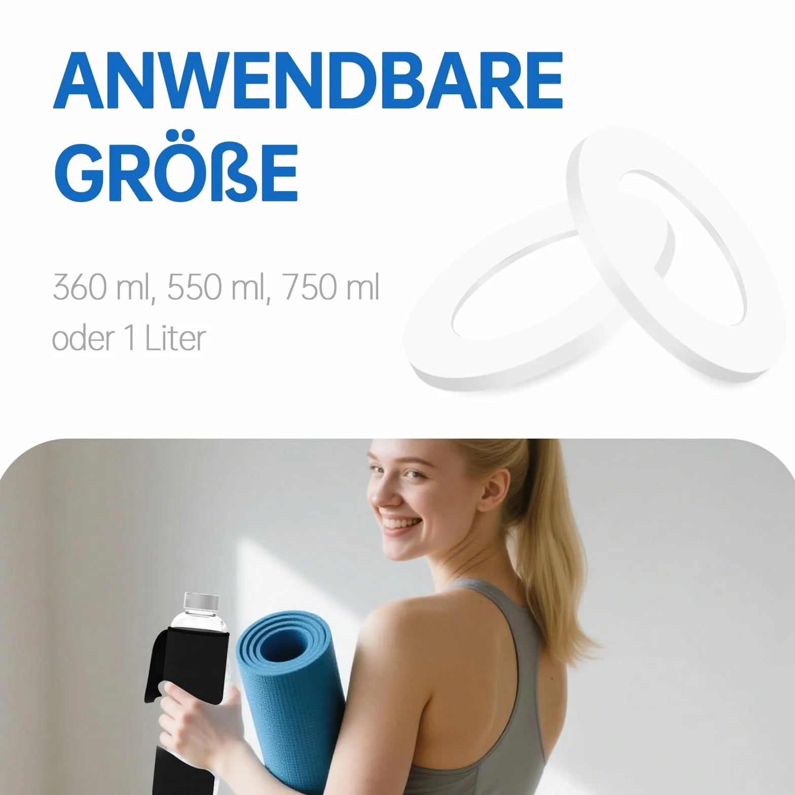 Guarnizioni di ricambio per bottiglie di vetro Spottle 360 ml 550 ml 750 ml 1 L - 12 pezzi, chiusura ermetica