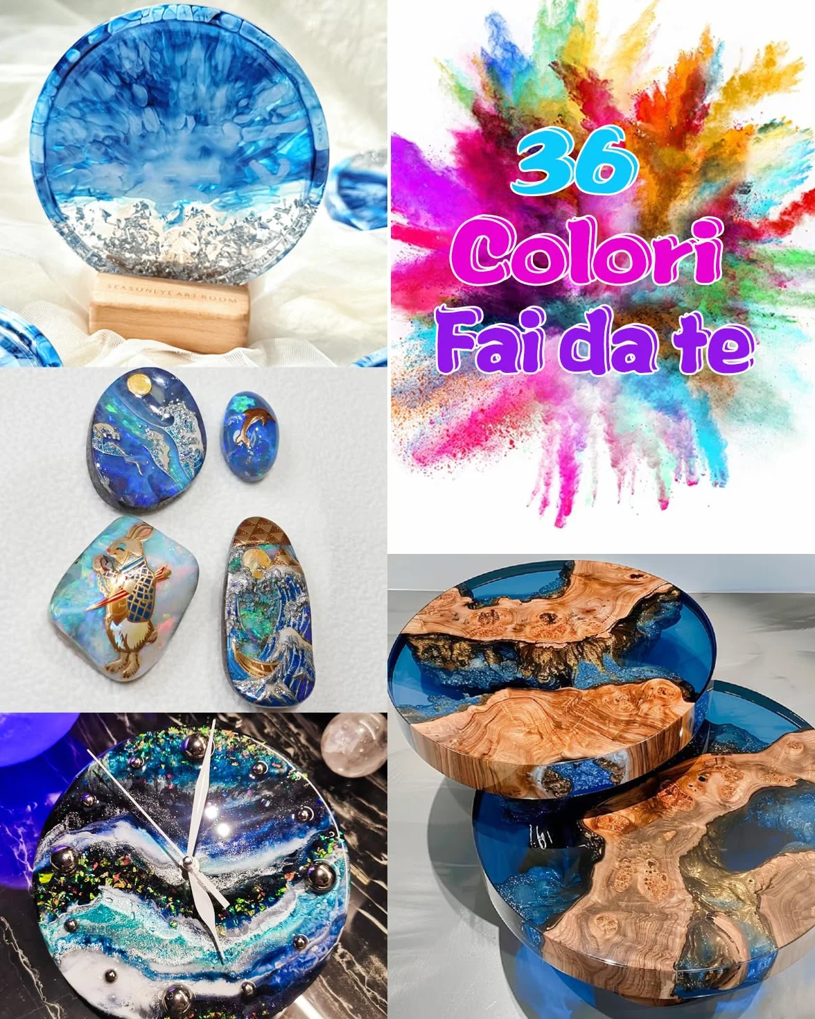 Polvere di Mica, 36 Colori Polvere Pigmento Perlato per Resina Epossidica, 3g/Confezione Set di Pigmenti Perlati per Saponi, Bombe da Bagno, Candele, Artigianato, Smalti per Unghie