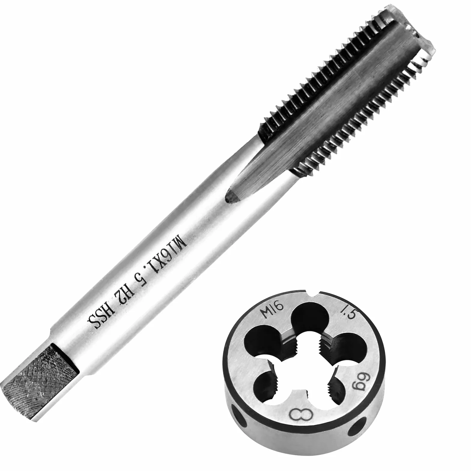 M16 x 1.5 Filiera per Filettatura Metrica e Filiera, Maschio, Tagliafili, Filiera per Maschi HSS M16, Filiera per Filettatura Esterna Metrica