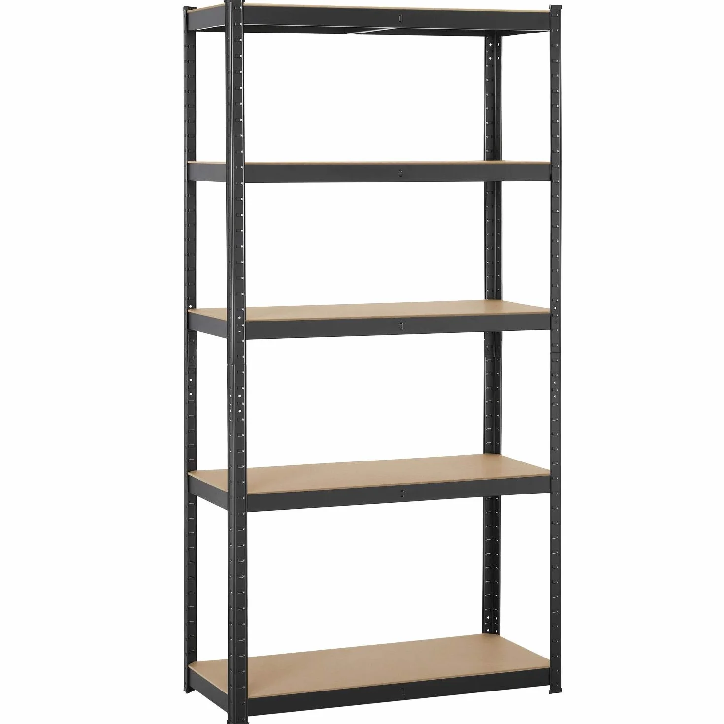 Yaheetech Scaffale/Scaffalattura in Metallo Acciaio da Garage a 5 Ripiani per Carichi Pesanti Mensola Angolare da Cucina Magazzino Salvaspazio Nero