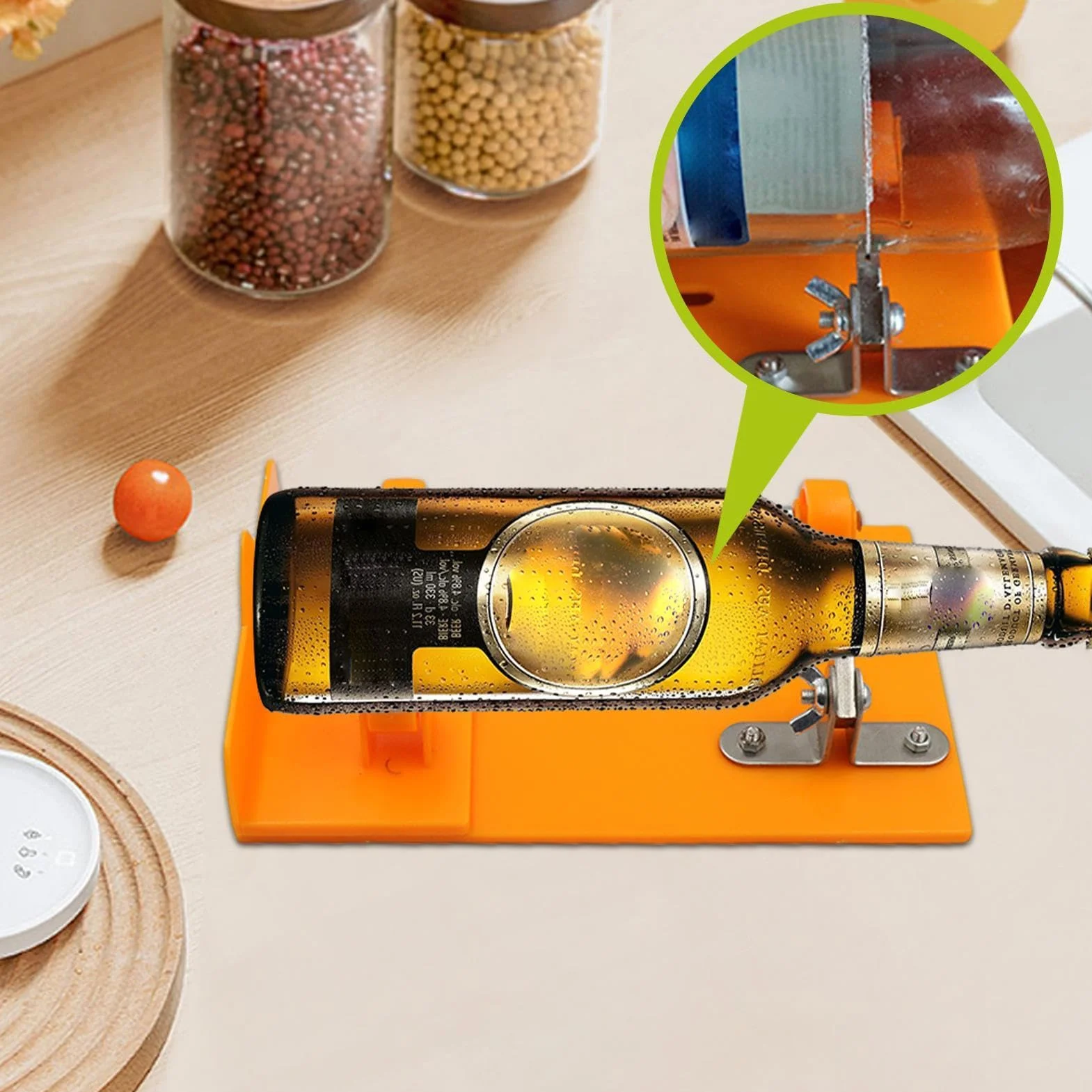 Strumento per tagliare bottiglie di birra, taglierino per bottiglie di vetro | Tagliavetro creativo - Taglierina precisa per bottiglie di birra e vino, utensile da taglio per bottiglie rotonde Strumen