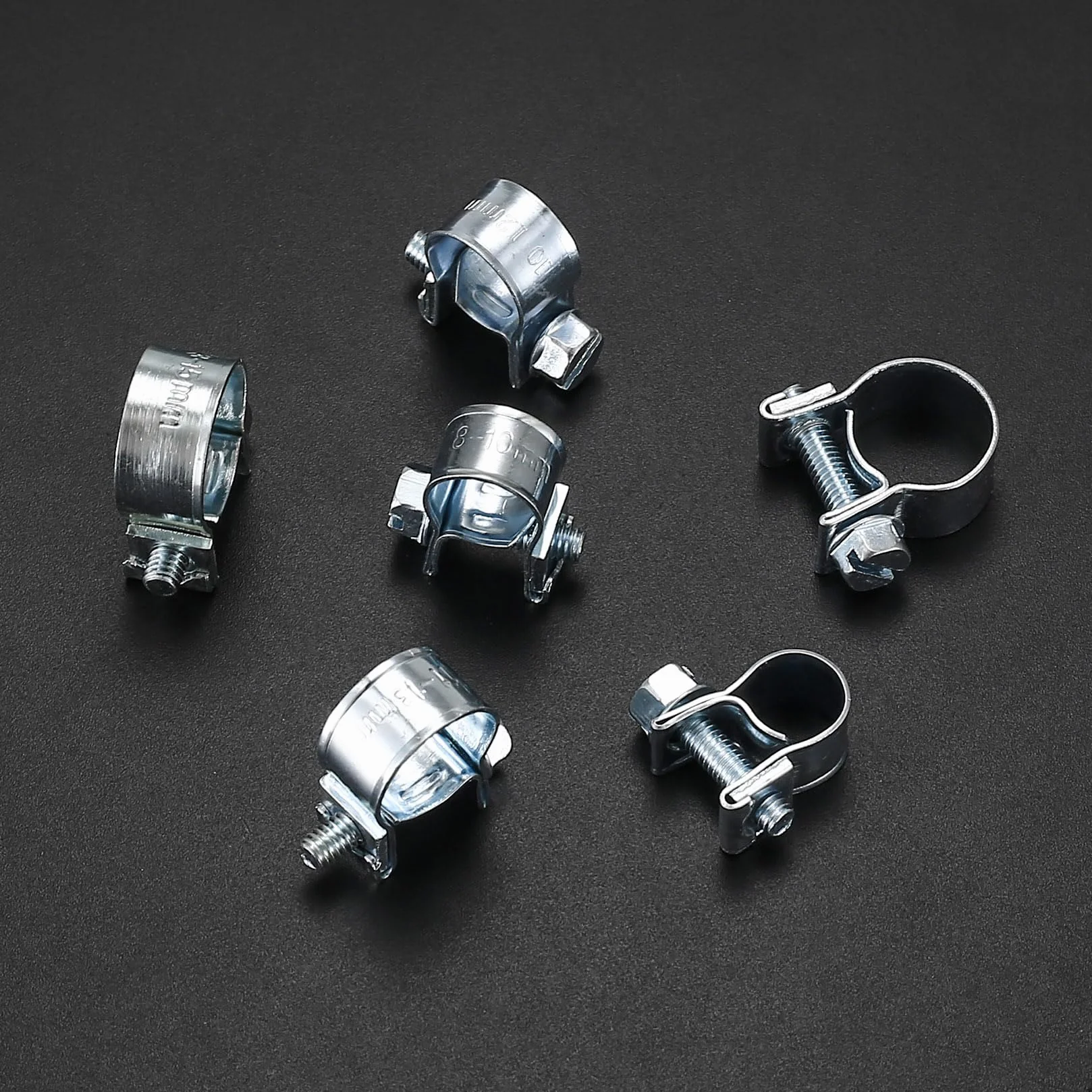 20 Pz Morsetti per Tubi Flessibili, Morsetti per Tubo ad Iniezione di Carburante, Mini Fascette Stringitubo Clip in Acciaio Inossidabile per Fissaggio di Tubo Benzina - 12-14 mm