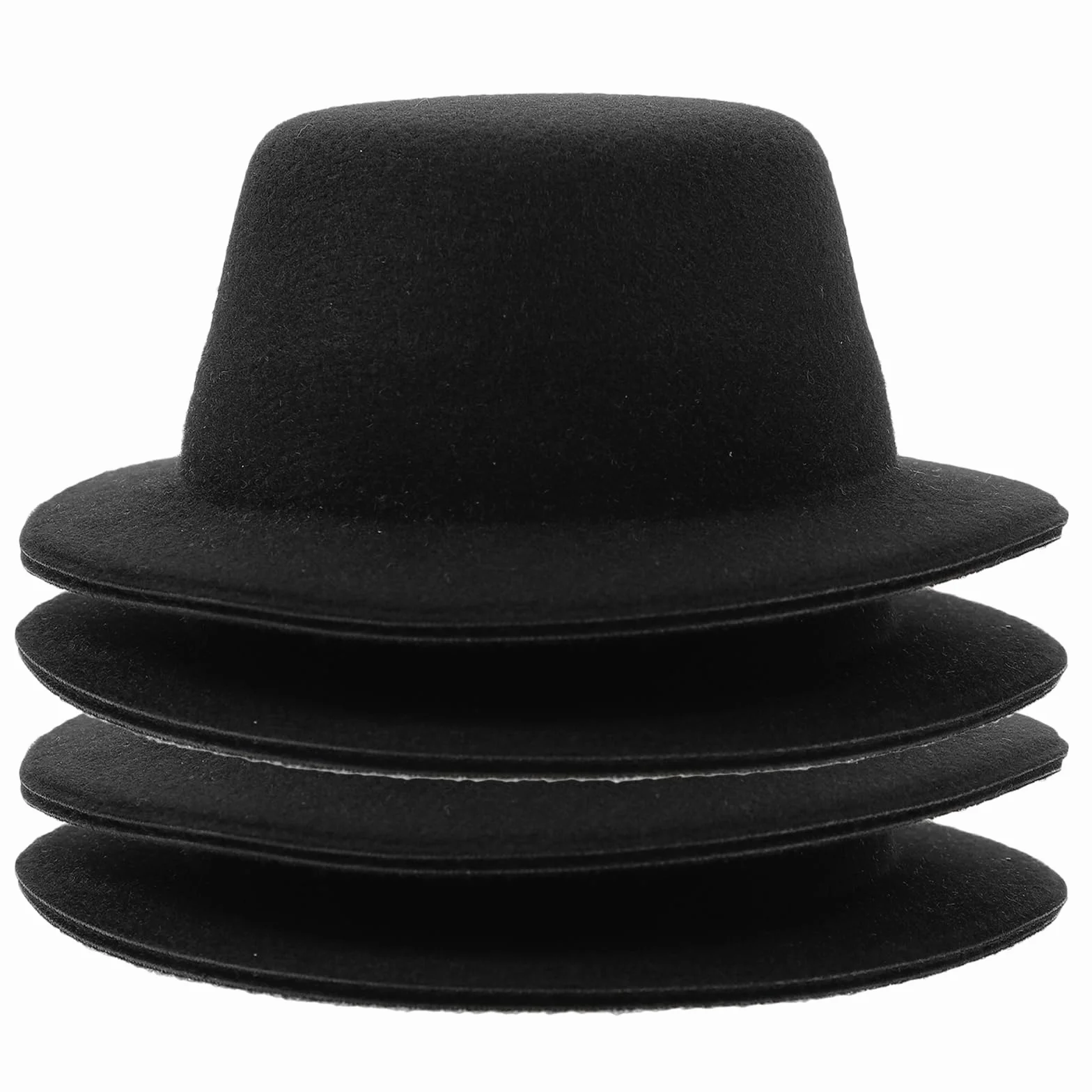 NOLITOY 4 mini cappelli, bambola, piccoli cappelli jazz, per fai da te, piccoli cappelli decorativi a forma di pupazzo di neve, mini cappello a cilindro, mini cappello a forma di pupazzo di neve