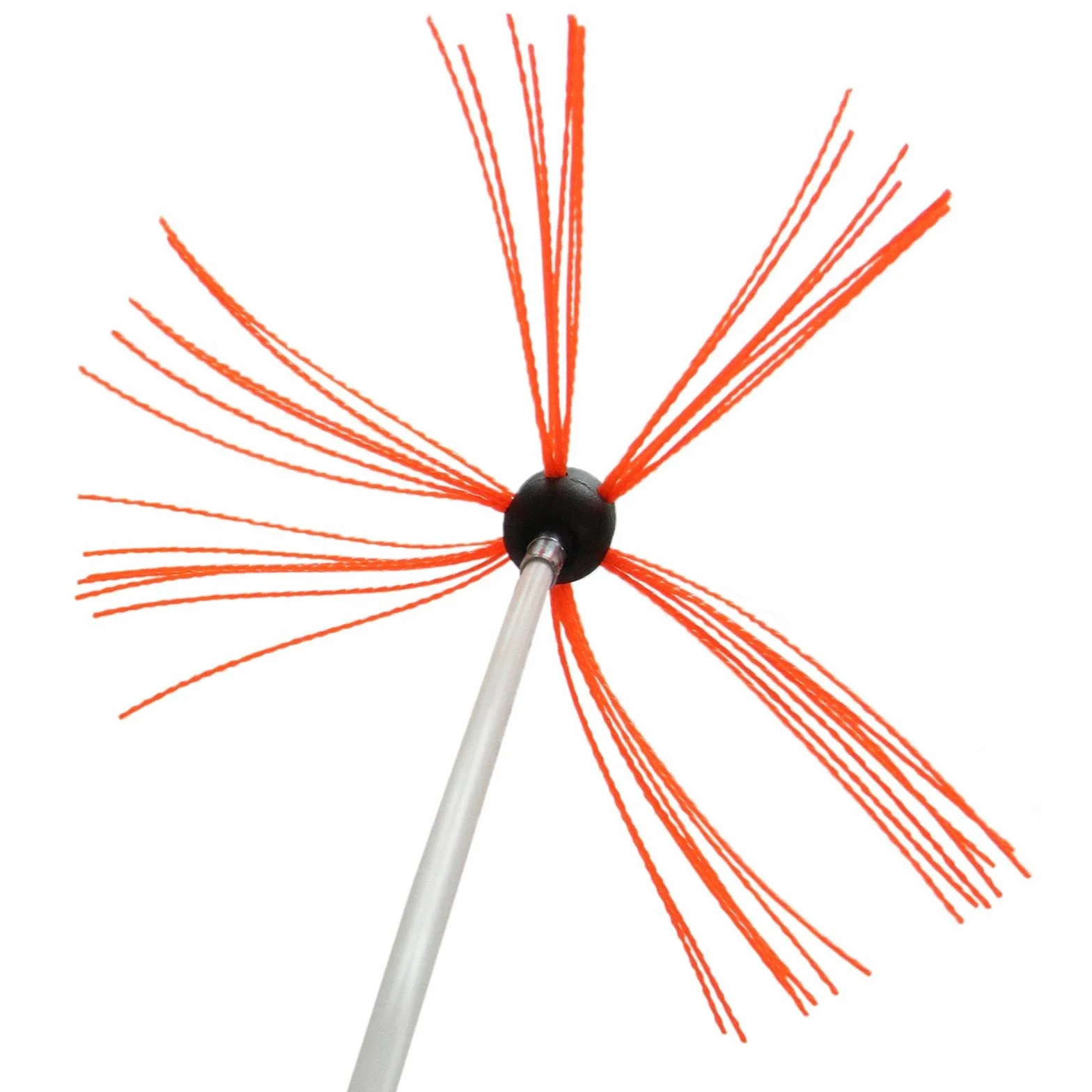 MaxBlast - Scovolo Spazzacamino per Trapani Avvitatori con Adattatore Spazzola Camino Canna Fumaria Ciminiera Asta Nylon Flessibile con 6 Spazzole da 7 Setole - 11m