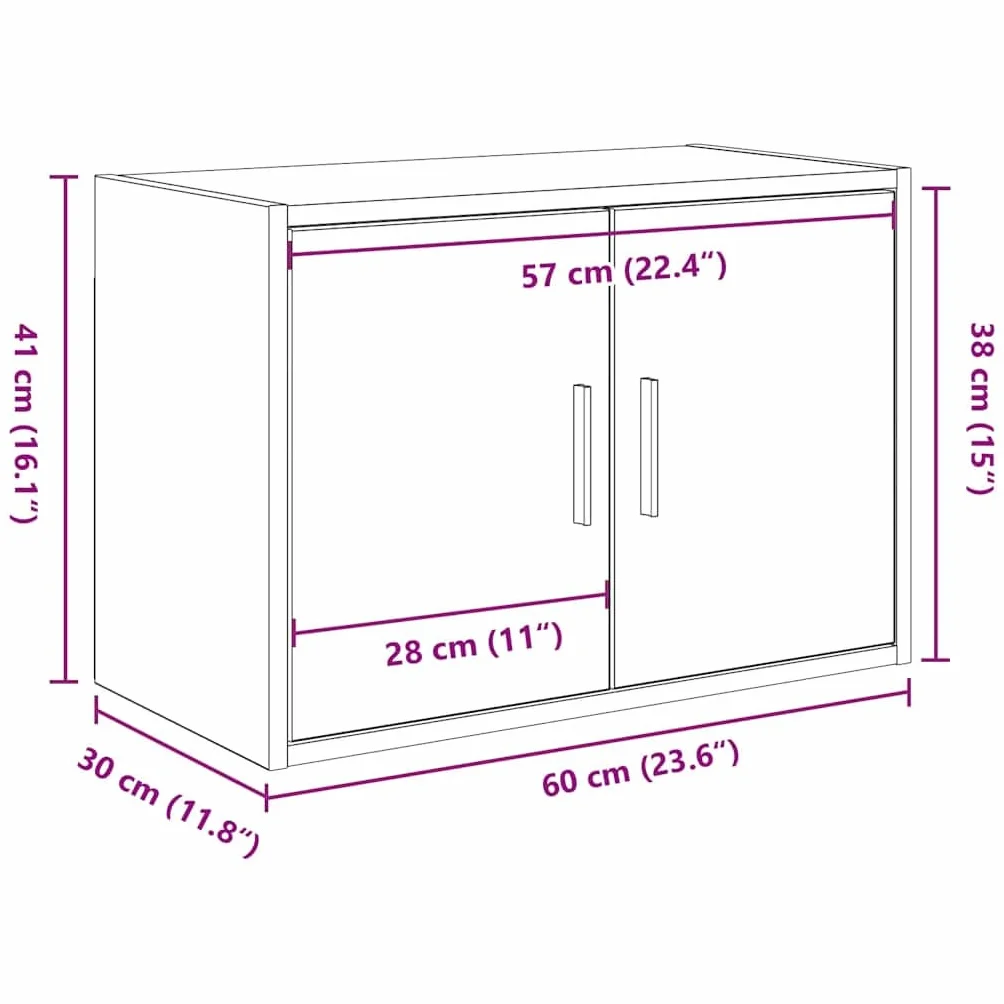 vidaXL Pensili per Garage 2 pz Grigio Cemento in Legno Multistrato