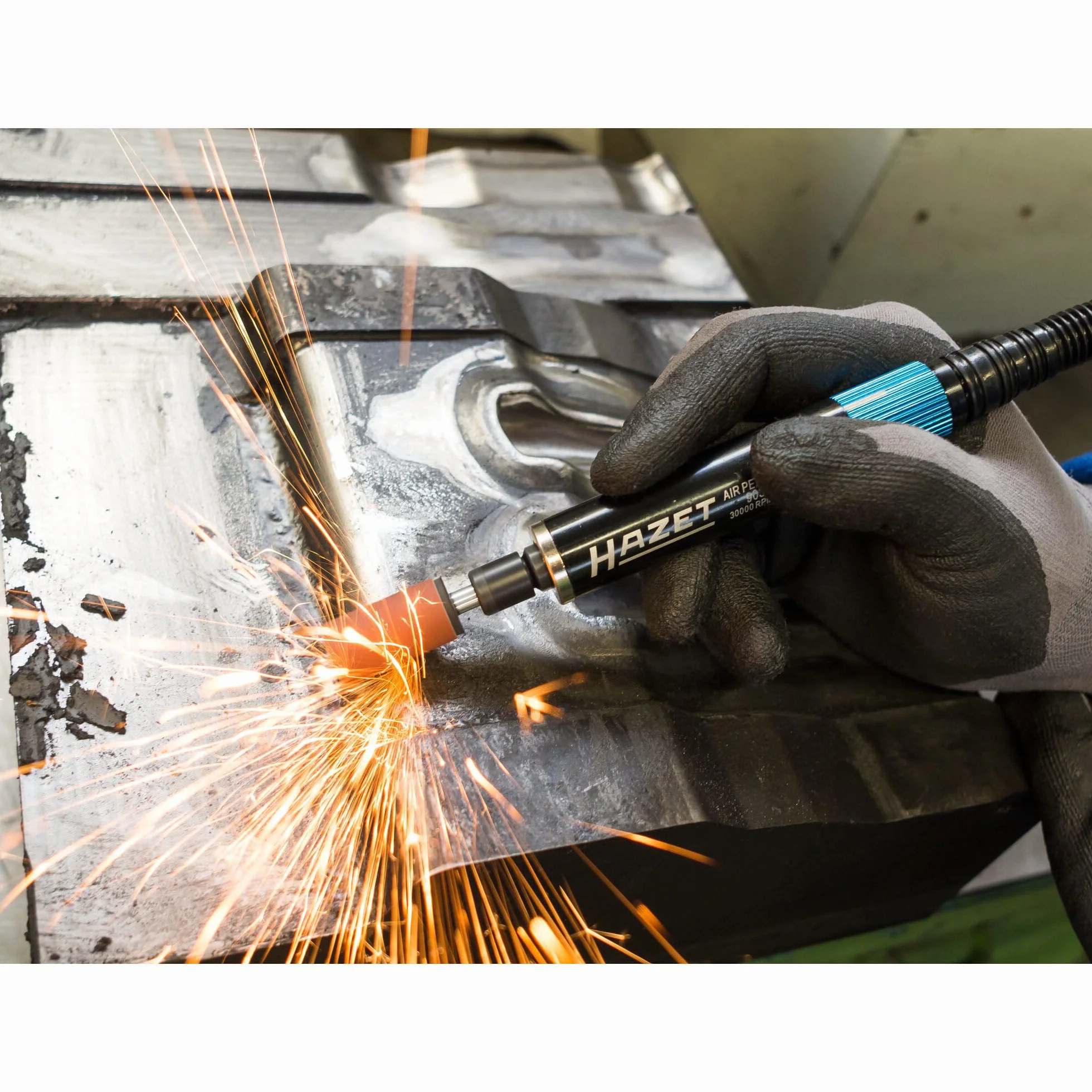 Mini smerigliatrice da banco HAZET 9032M-36 | versione diritta, filettatura interna 12,91 mm (1/4"), incl. tappo di accoppiamento | lavorazione precisa di pezzi in spazi ristretti