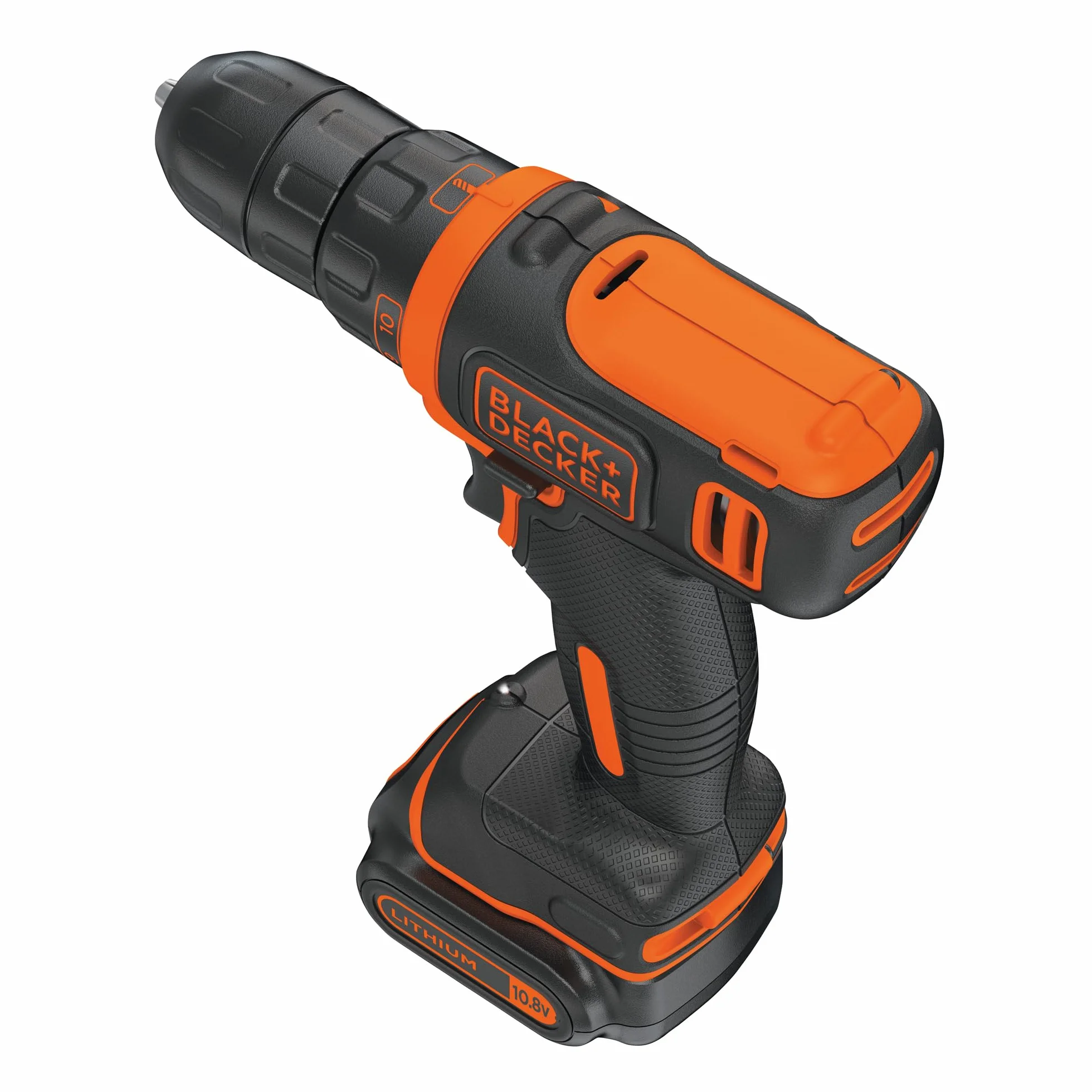 BLACK+DECKER 10,8V Trapano avvitatore a batteria ultra compatto con batteria da 1,5Ah e caricatore da 400mA, BDCDD12-QW