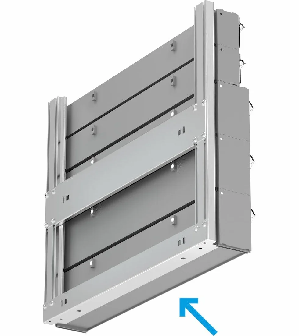 Fami - Pannello Porta Minuteria da Muro per Garage e Officina, 36 Cassetti Trasparenti Visual Box di Due Dimensioni, 5 Cassettiere Modulabili, Scaffale Porta Viti, Dimensioni: 60,2 x 11,4 x 50 cm