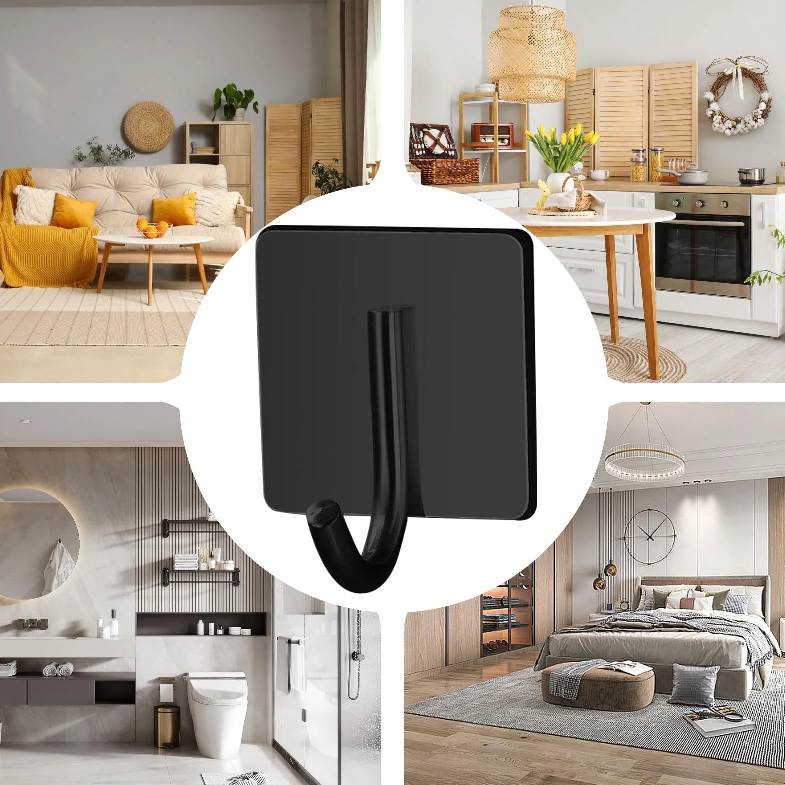 Ganci adesivi per asciugamani da parete per bagno cucina